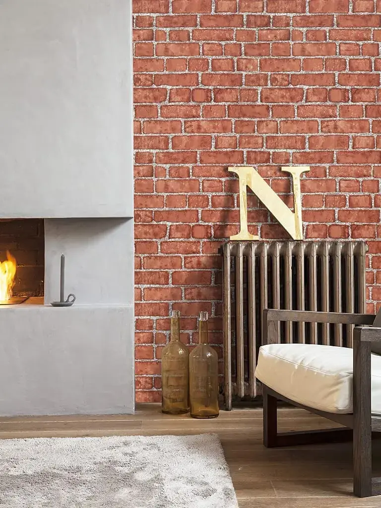 Cohoo Home Red Brick Wallpaper Peel and Stick Contact Paper 393”×17.7” | Realistic Faux Brick for Walls - view 2