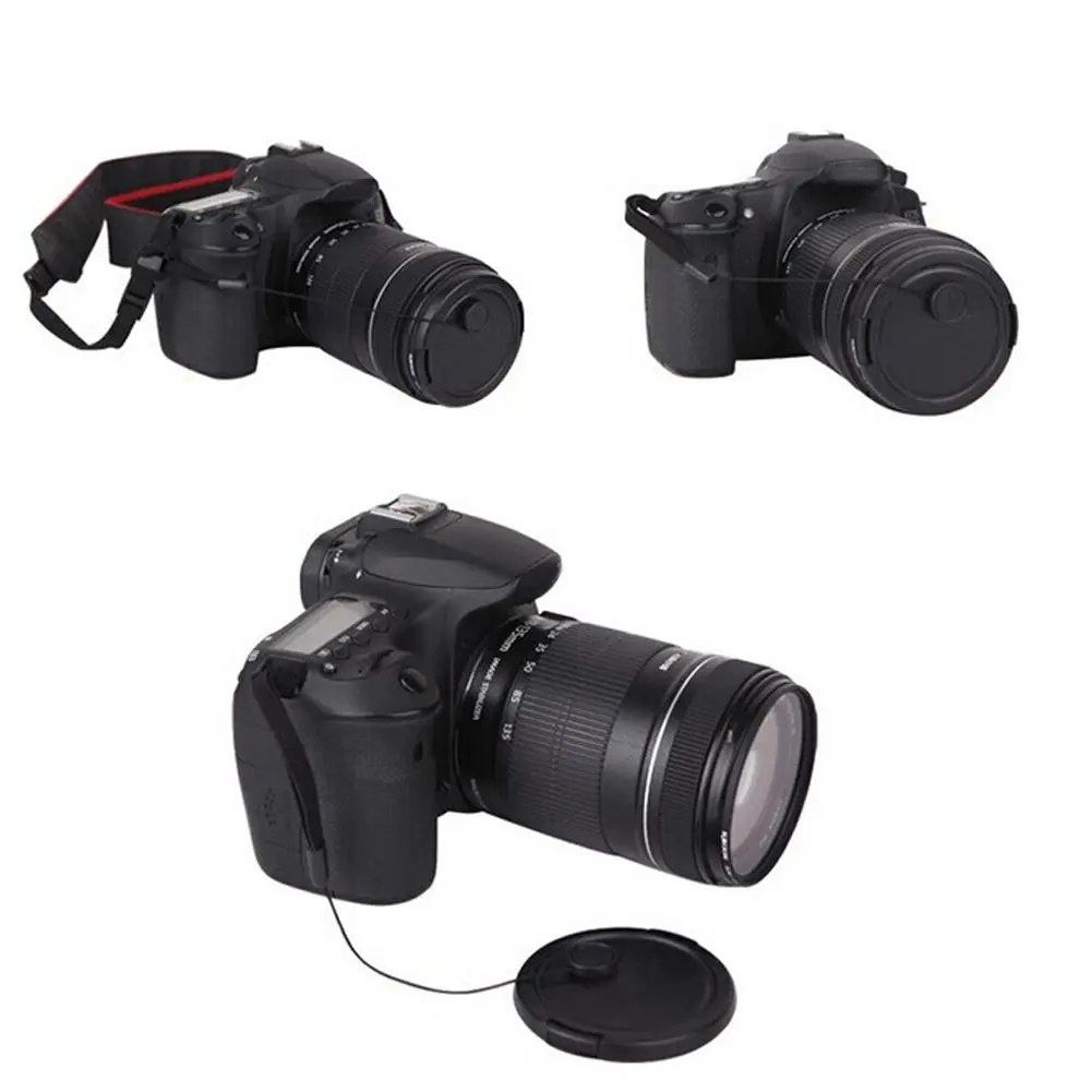 VizGiz Lens Cap Keeper Lanyard 23cm Black | Anti-Lost Self-Adhesive for DSLR Cameras - view 8