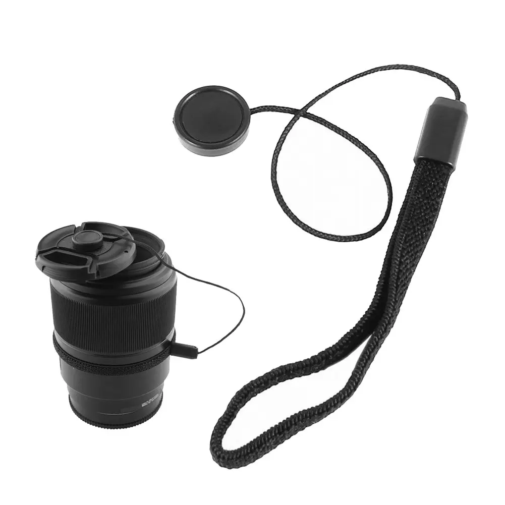 VizGiz Lens Cap Keeper Lanyard 23cm Black | Anti-Lost Self-Adhesive for DSLR Cameras - view 3