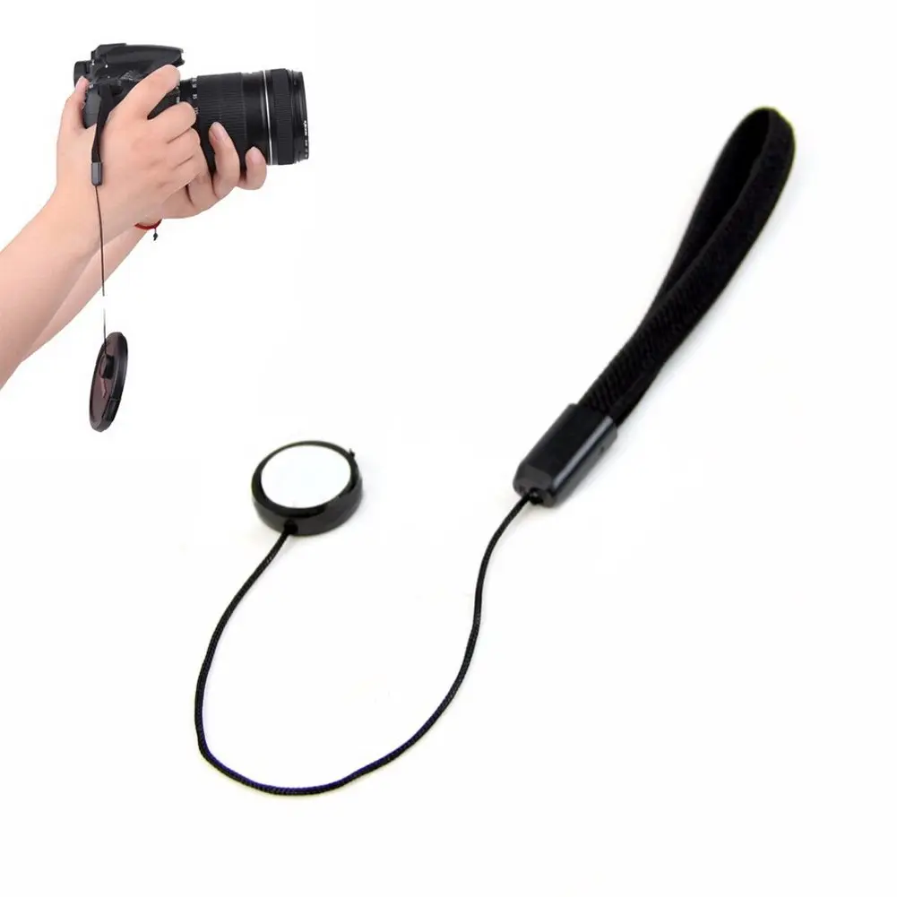 VizGiz Lens Cap Keeper Lanyard 23cm Black | Anti-Lost Self-Adhesive for DSLR Cameras - view 4