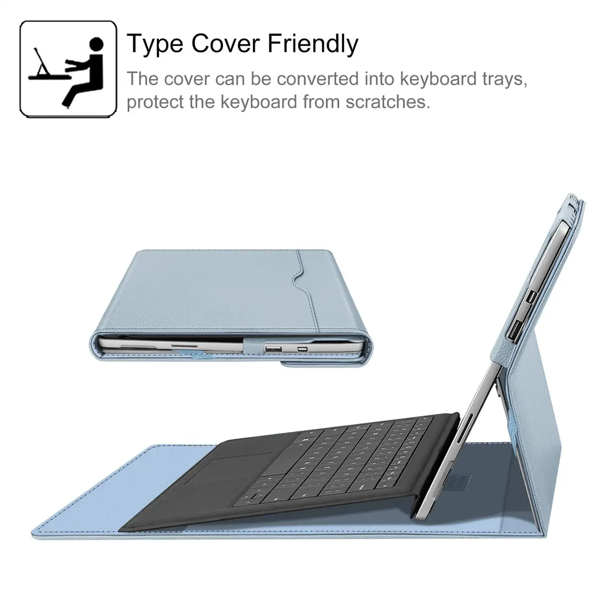 FINTIE Case for 12.3 inch Microsoft Surface Pro 7 Plus, Pro 7/6/5/4/3 | Multi-Angle PU Leather Cover - view 6