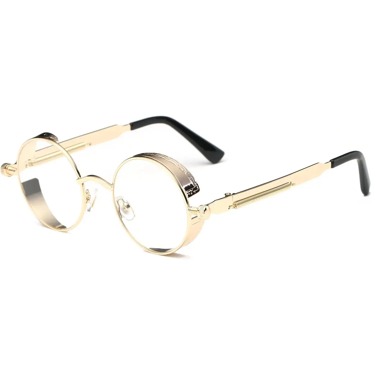 Dollger Vintage Steampunk Round Sunglasses 2 Pairs Pack | UV400 Protection for Men & Women - view 8
