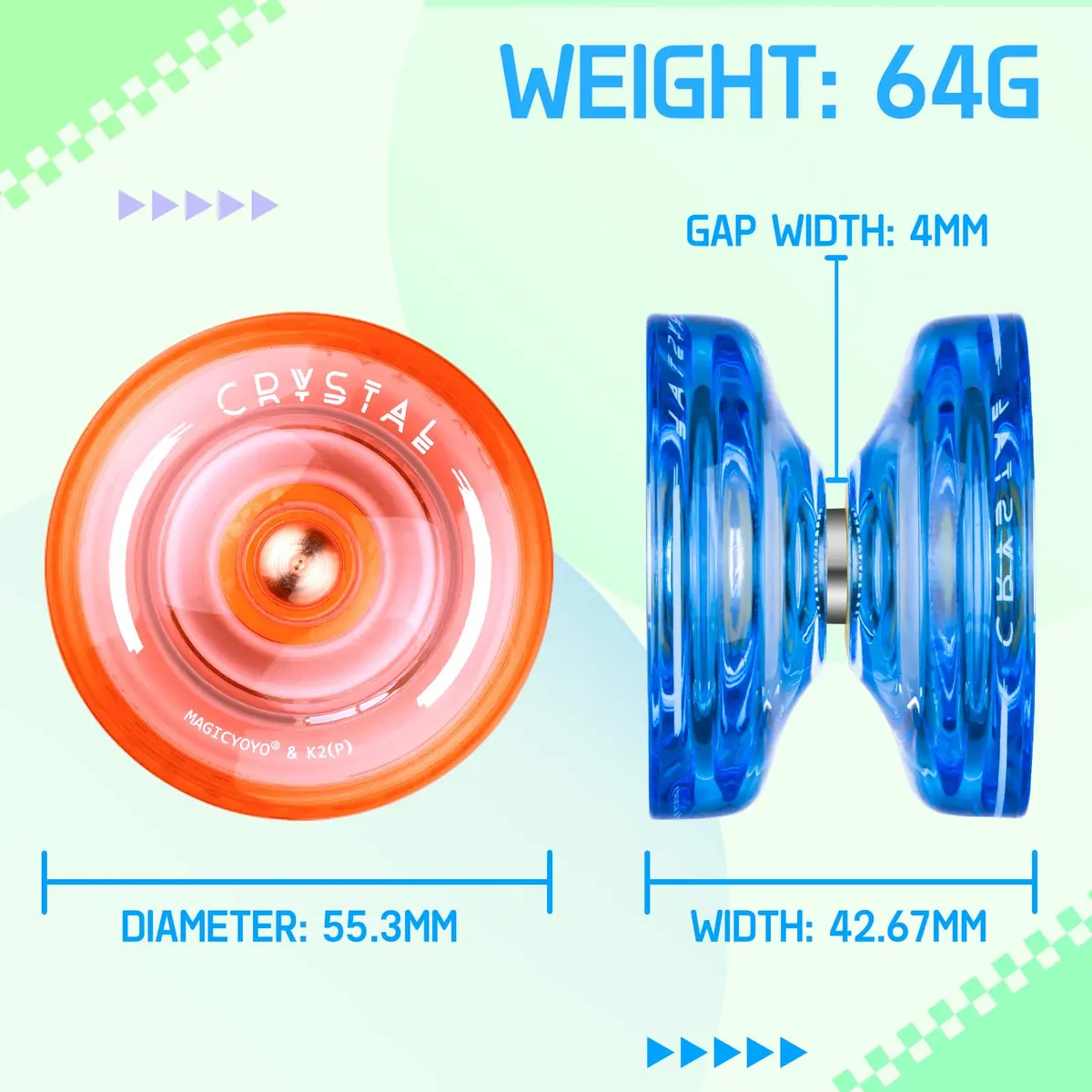 MAGICYOYO K2 Professional Crystal Yoyo 3-Pack | Responsive & Unresponsive Dual-Purpose Yo-yo Set - view 5
