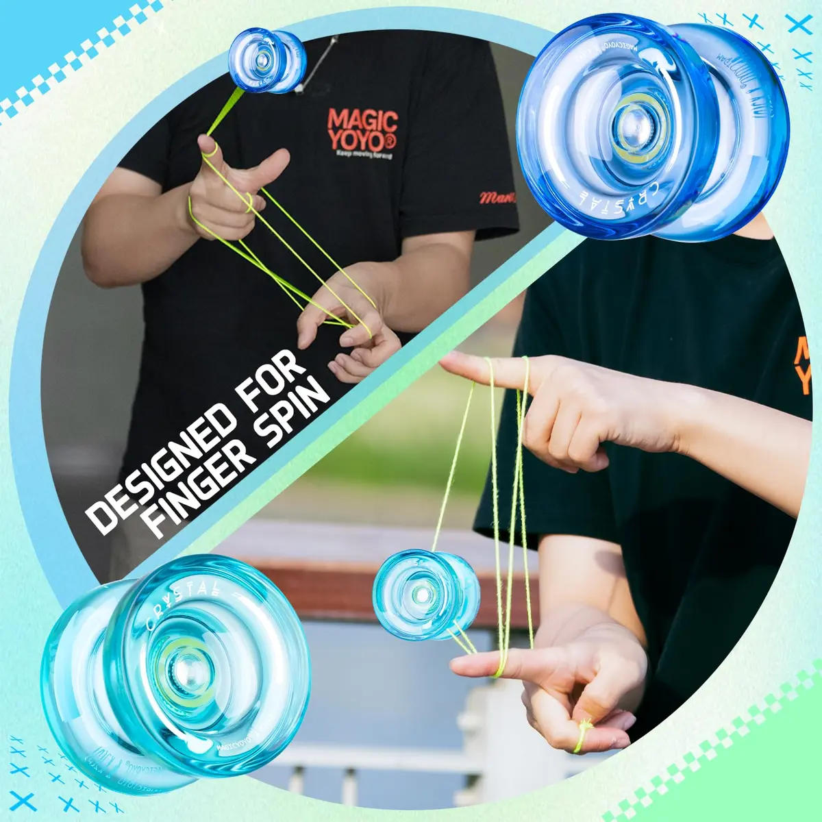 MAGICYOYO K2 Professional Crystal Yoyo 3-Pack | Responsive & Unresponsive Dual-Purpose Yo-yo Set - view 2