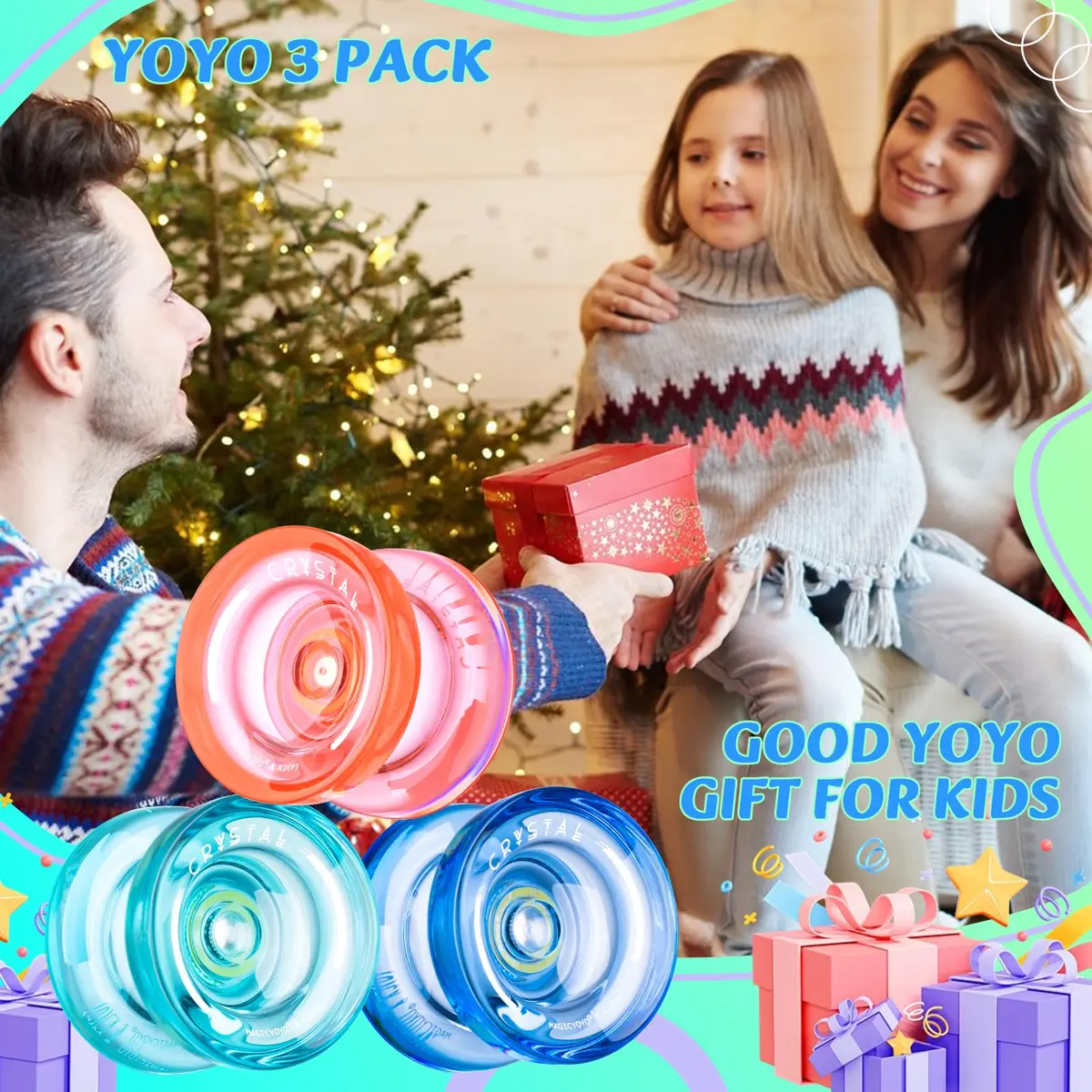 MAGICYOYO K2 Professional Crystal Yoyo 3-Pack | Responsive & Unresponsive Dual-Purpose Yo-yo Set - view 3