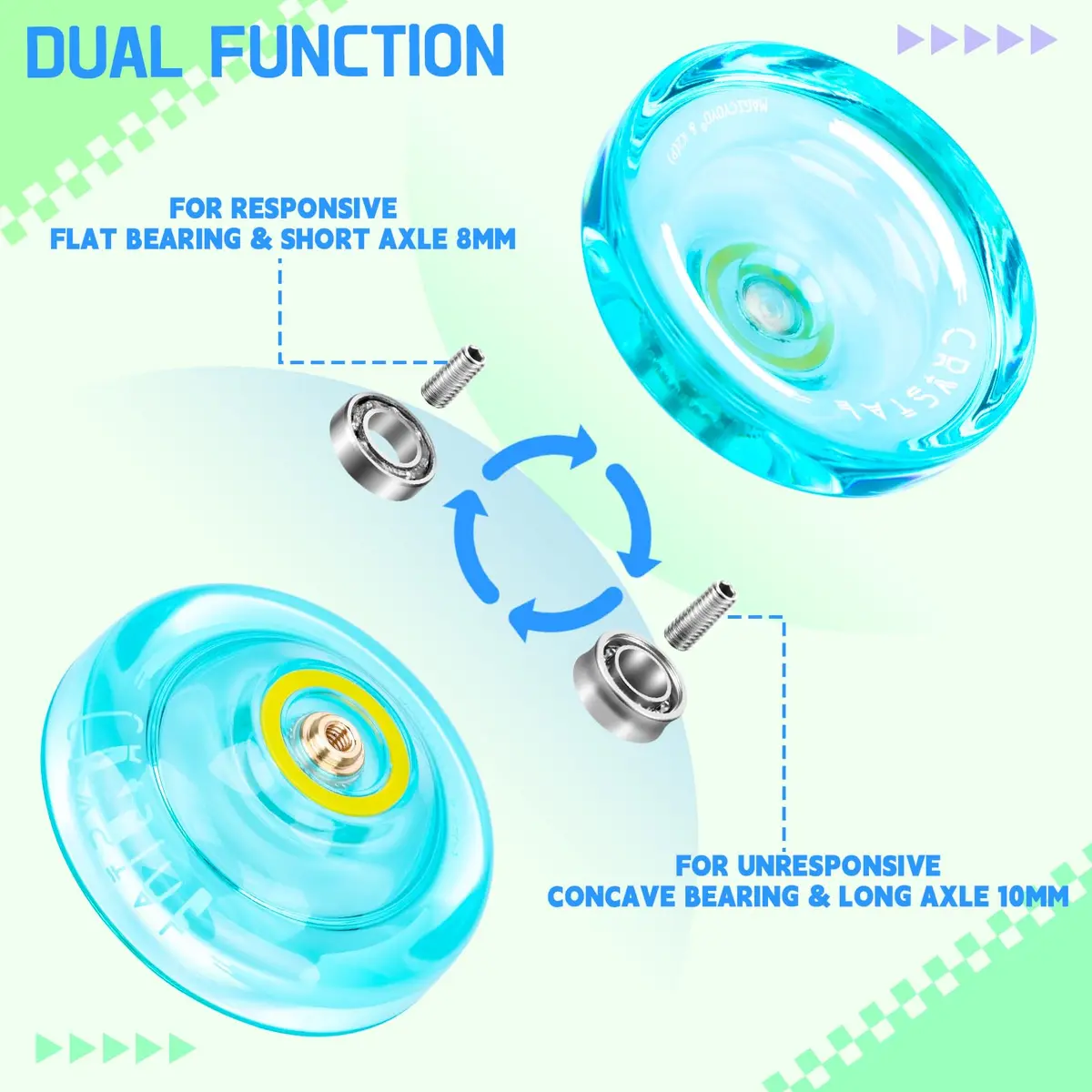 MAGICYOYO K2 Professional Crystal Yoyo 3-Pack | Responsive & Unresponsive Dual-Purpose Yo-yo Set - view 4