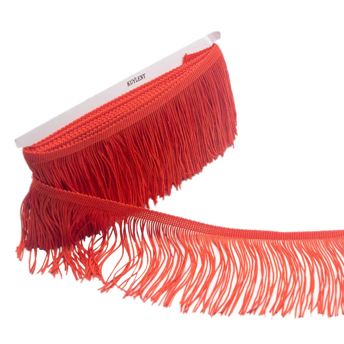 KUYLENT 6.5 Yard 4 Inches Polyester Fringe Trim Lace Tassel for Latin Stage Costumes & Decor | Soft Sheen, Durable - main product image