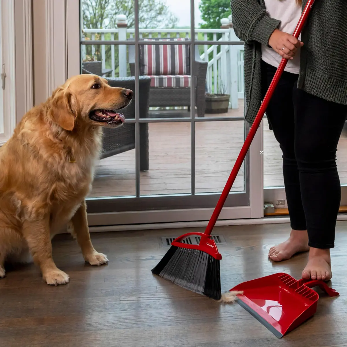 O-Cedar Pet Pro Broom with Step-On Dustpan | Removes Over 99% of Dust & Pet Hair | Quiet Cleaning Tool for Dog & Cat Owners - view 10
