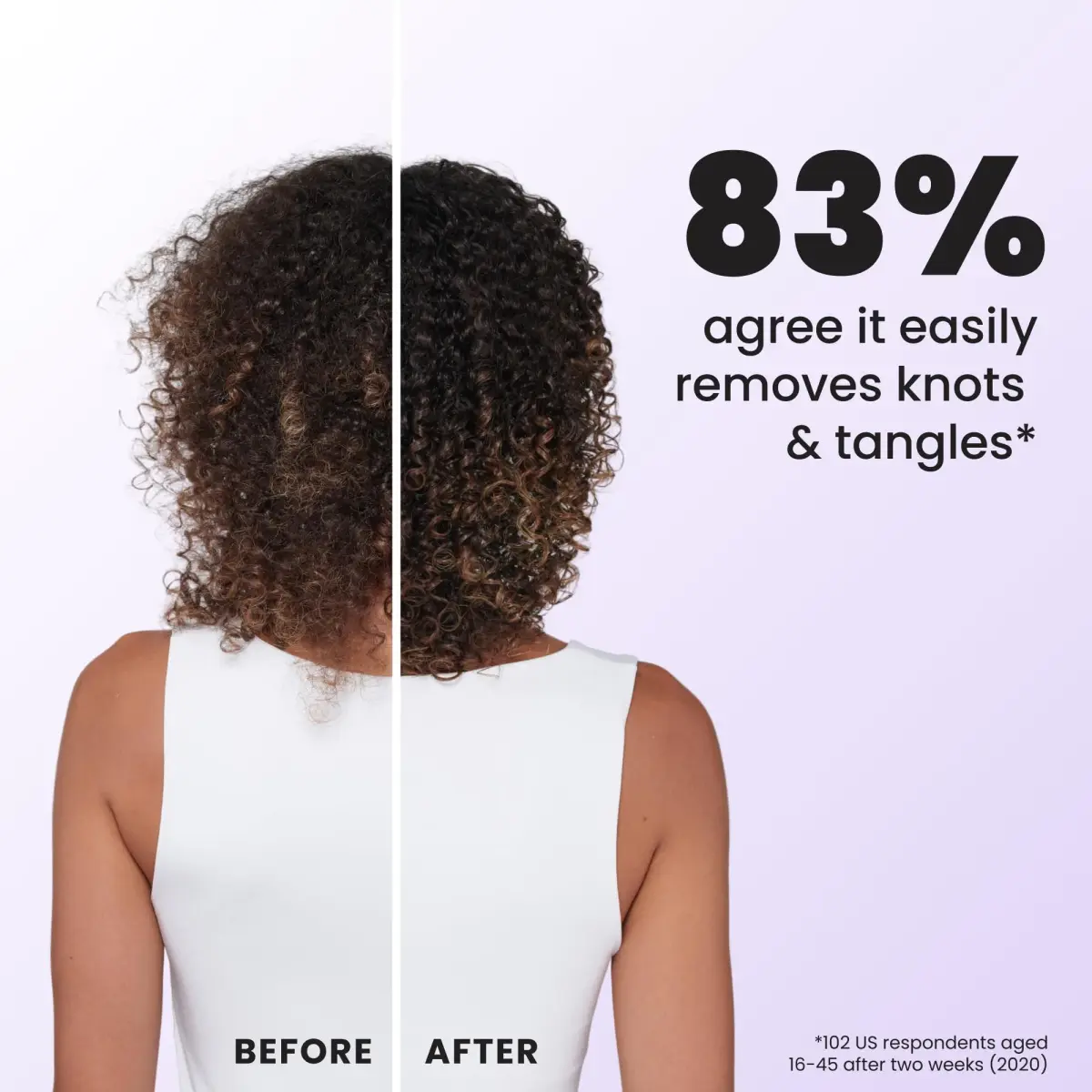 Tangle Teezer Ultimate Detangler Curly Hair Brush, 3C to 4C, Purple Passion (80g) - view 6