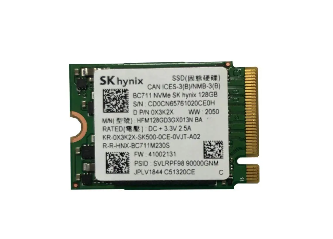 SK Hynix BC711 128GB PCIe NVMe M.2 2230 SSD | Gen 3 x 4, OEM Package, Supports Laptop & Desktop - main product image