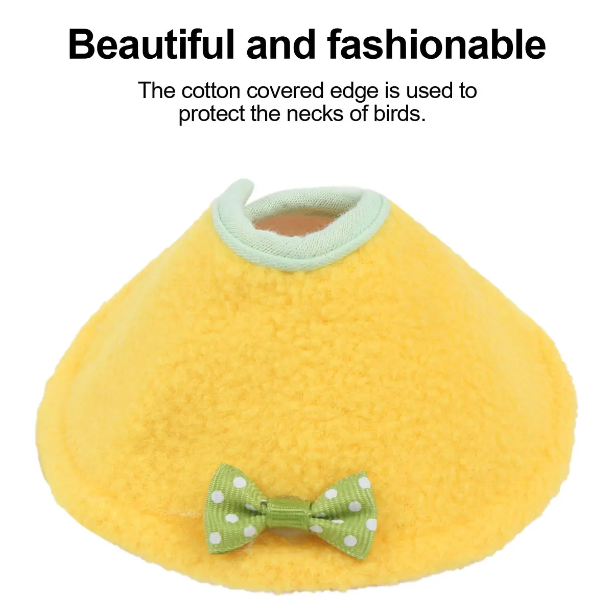 Haomian 4 Pack Soft Bird Elizabethan Collars for Small Parrots | Adjustable Cotton Recovery Cone (70-120 chars) - view 5