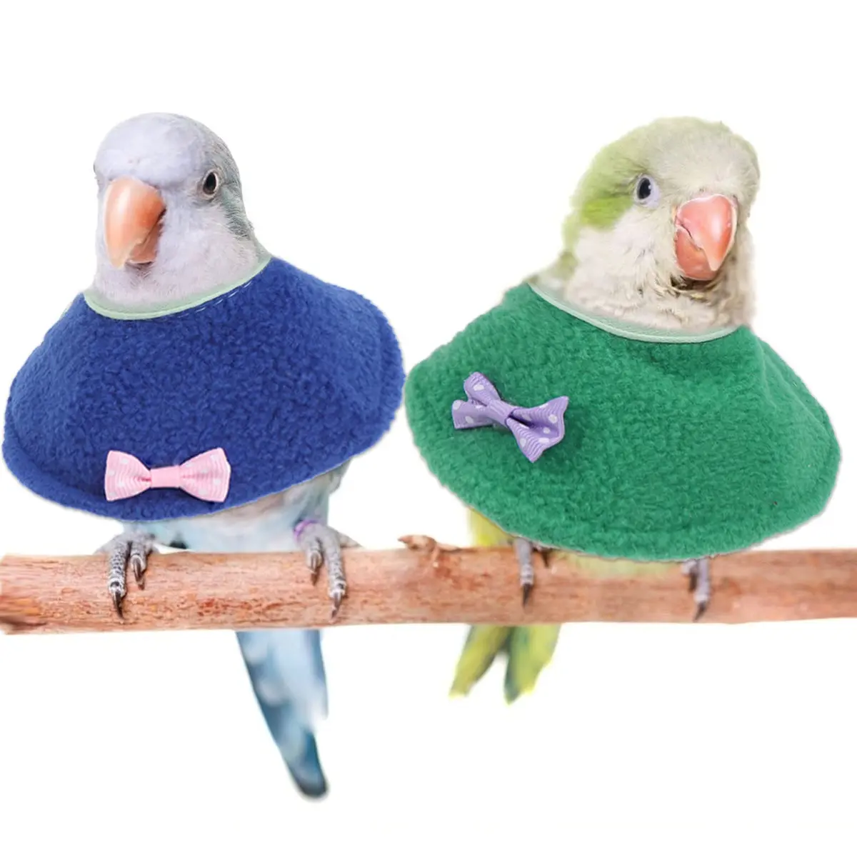 Haomian 4 Pack Soft Bird Elizabethan Collars for Small Parrots | Adjustable Cotton Recovery Cone (70-120 chars) - view 7
