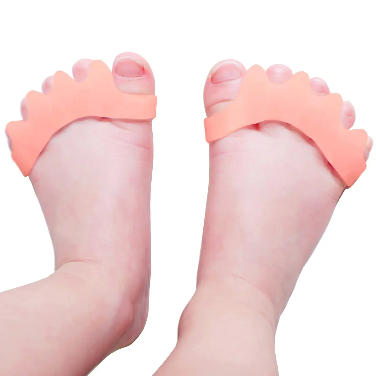 ERSANLI Gel Toe Separator & Bunion Corrector for Children | Overlapping Toe Relief, Beige, 2 Pcs - main product image