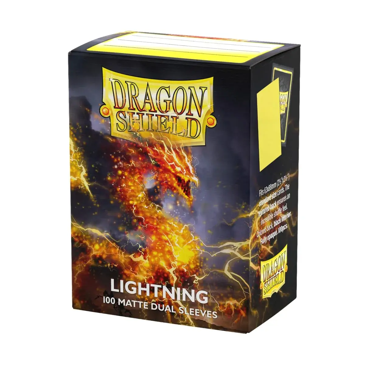 Dragon Shield Matte Dual Standard Size Card Sleeves Lightning 100 CT | Smooth & Tough Premium TCG Sleeves - main product image