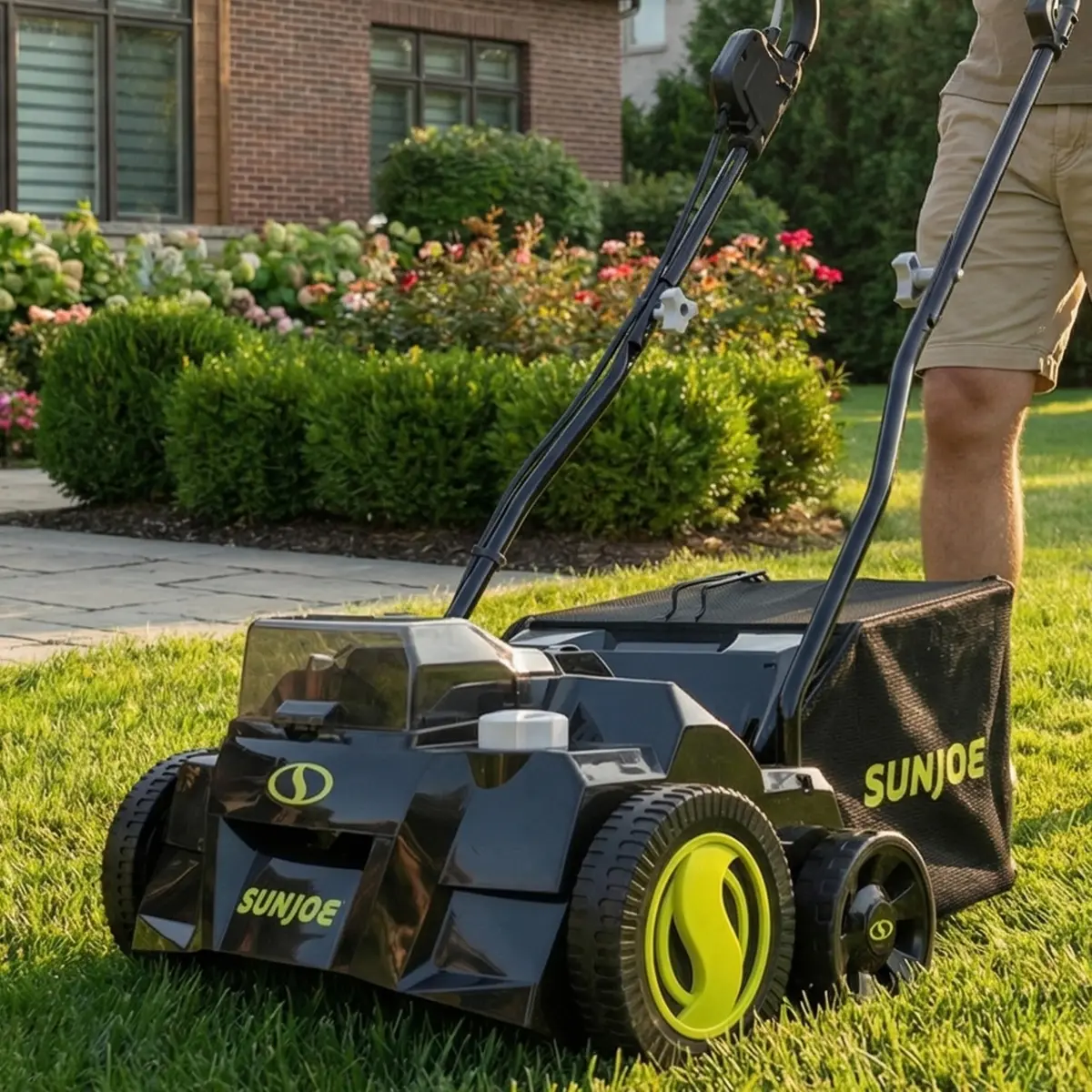 Sun Joe Cordless Scarifier & Dethatcher 24V-X2-DTS15 | 15-Inch, 48V Power, 5 Depth Positions - view 9