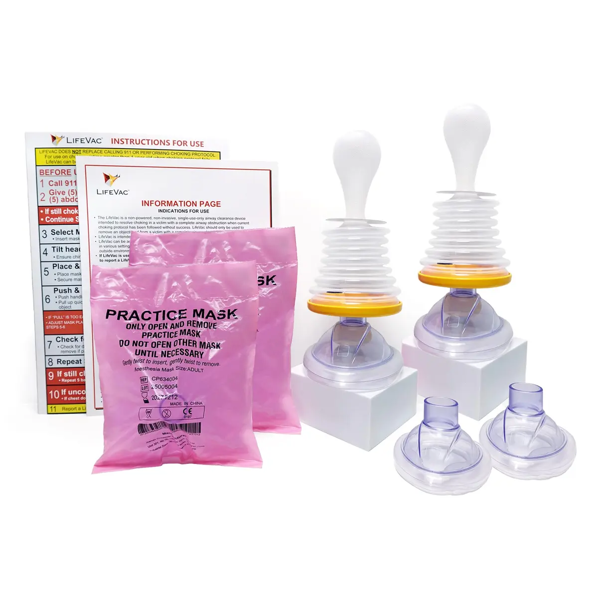 LifeVac Home Kit 2 Pack - Portable Suction Rescue Device for Kids & Adults | Emergency Airway Solution - main product image