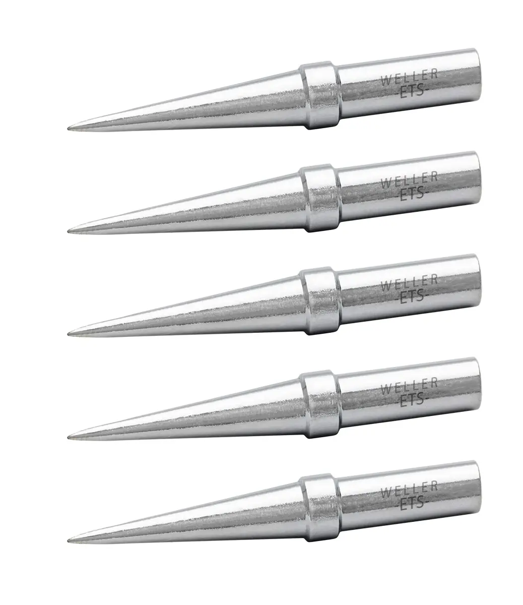 Weller Genuine ET Soldering Tips (TETS-5) Conical 0.4mm | 5-Pack for WE1010 Station - main product image