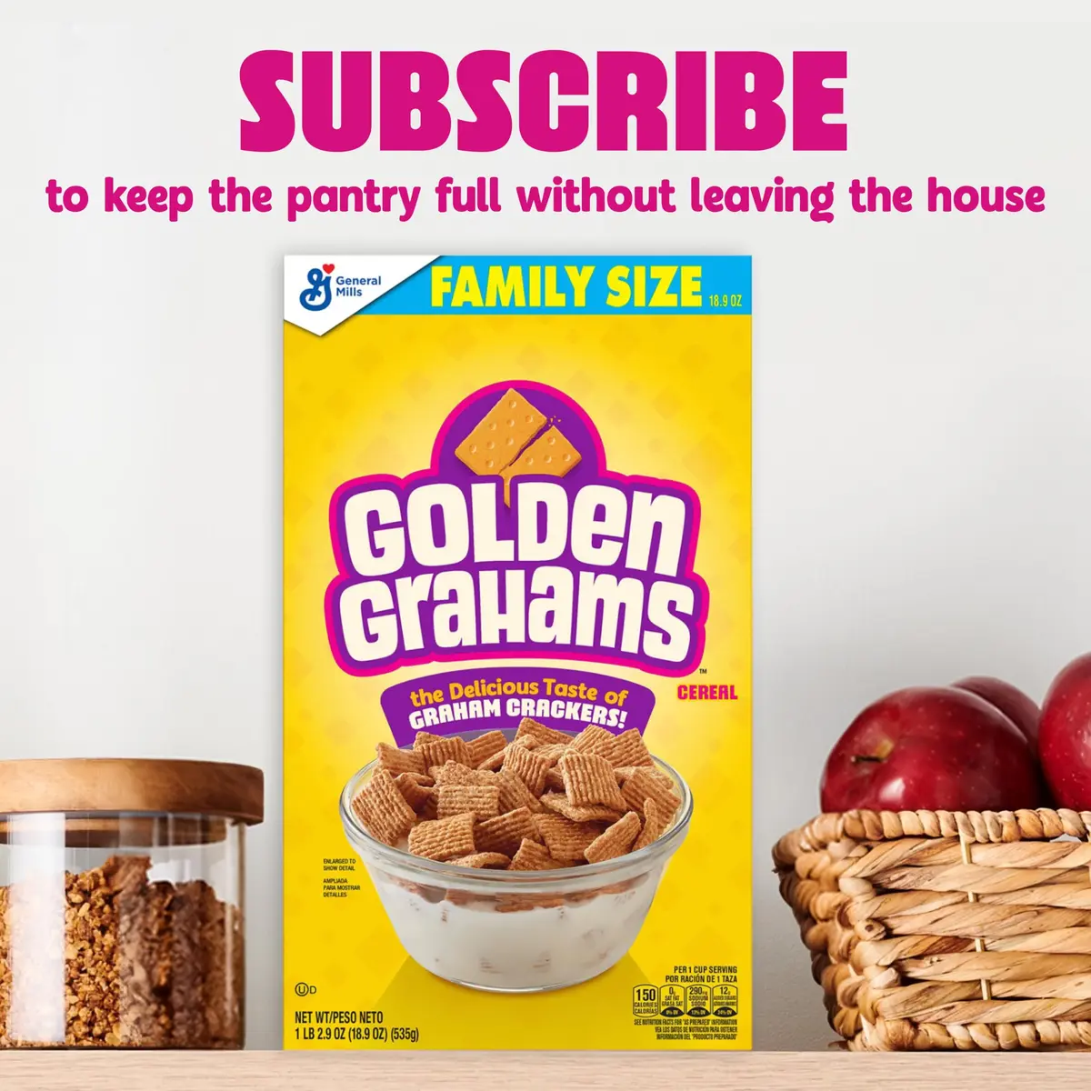 Golden Grahams Breakfast Cereal Whole Grain Family Size 536g (18.9 oz) | Nostalgic Graham Cracker Taste - view 8