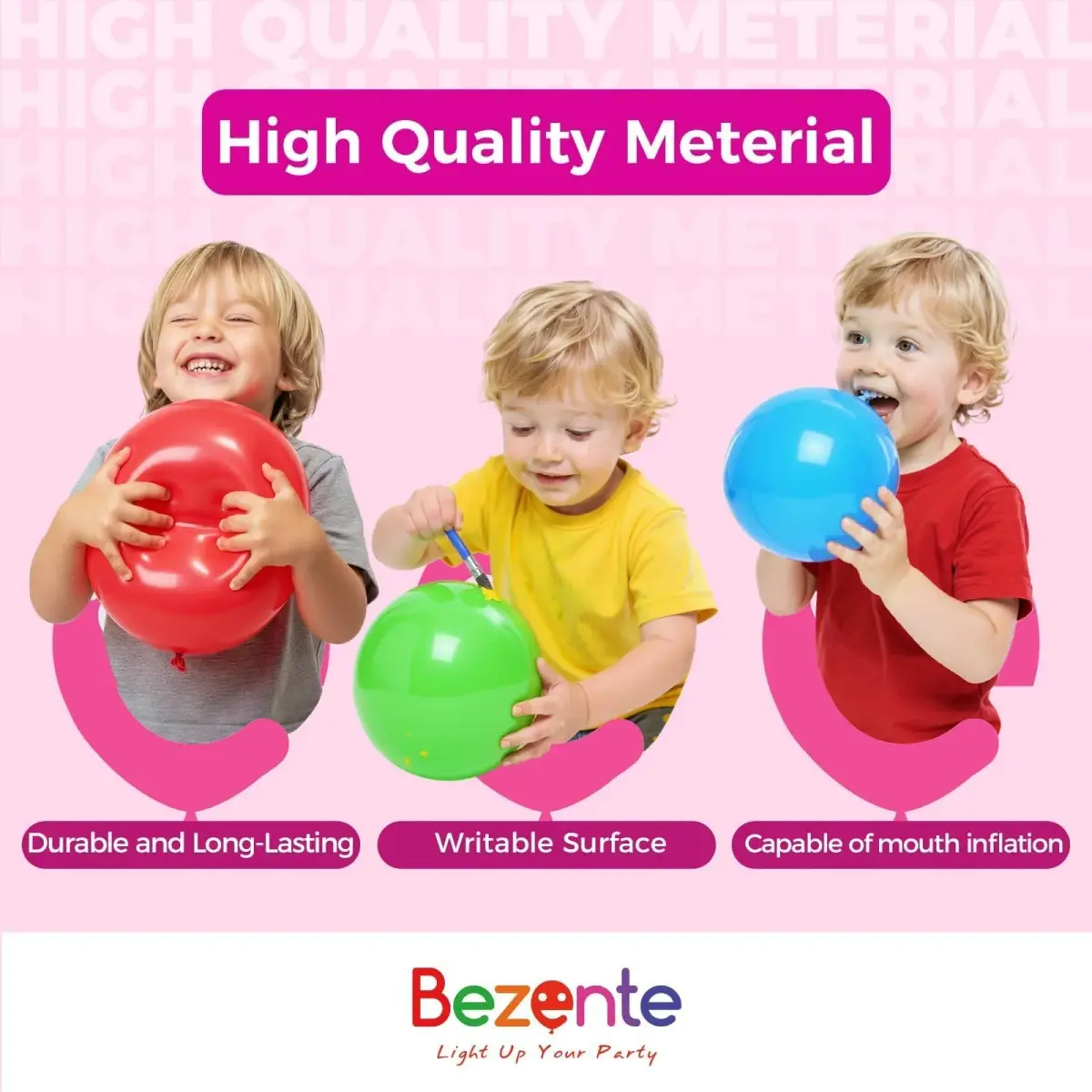 Bezente Dark Green Latex Balloons 100 Pack 12 inch | Premium Quality Party Balloons for Indian Celebrations - view 6