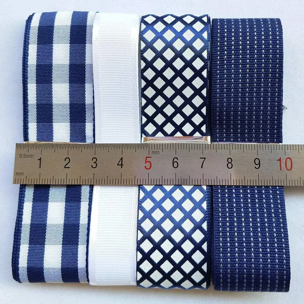 Libiline Navy Blue Grosgrain Satin Ribbon 25mm (1") | 20 Yards Craft DIY Accessory - view 2