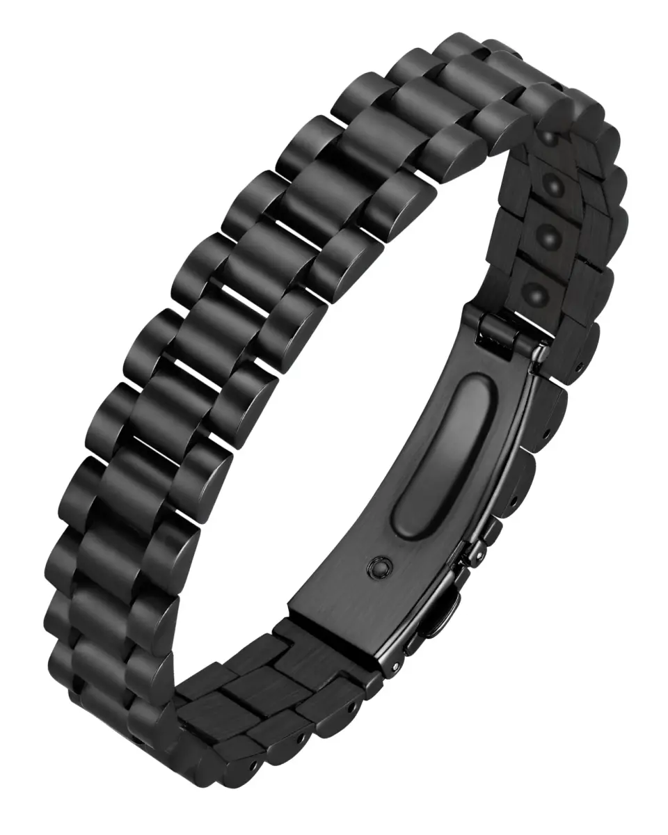 Jecanori Hematite Magnetic Bracelet for Men, 22cm (8.66 Inch) | Hypoallergenic & Adjustable - main product image