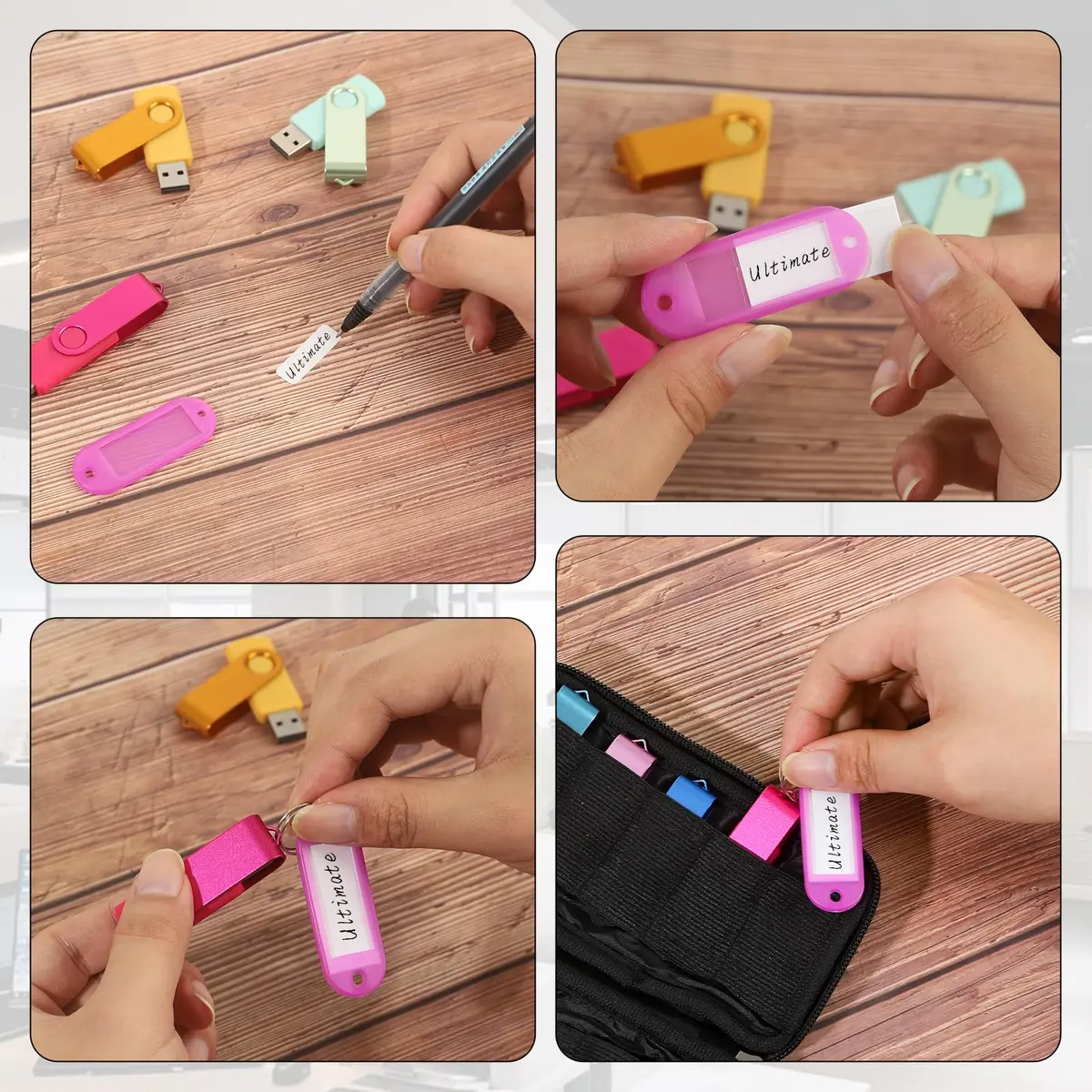 vellgo USB Flash Drive Case with 10 Slots | Portable Organizer for USB Memory Sticks - view 6