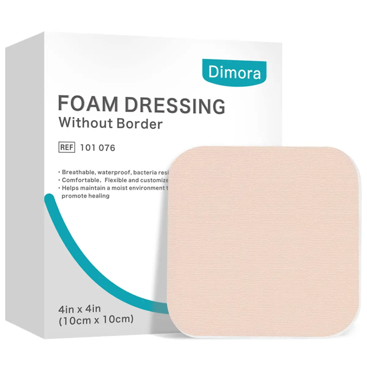 Dimora Foam Dressing 4x4 Inch | Highly Absorbent Waterproof Wound Care Pad - main product image