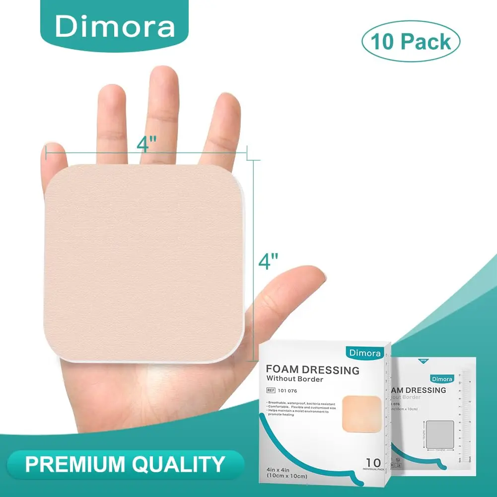 Dimora Foam Dressing 4x4 Inch | Highly Absorbent Waterproof Wound Care Pad - view 2