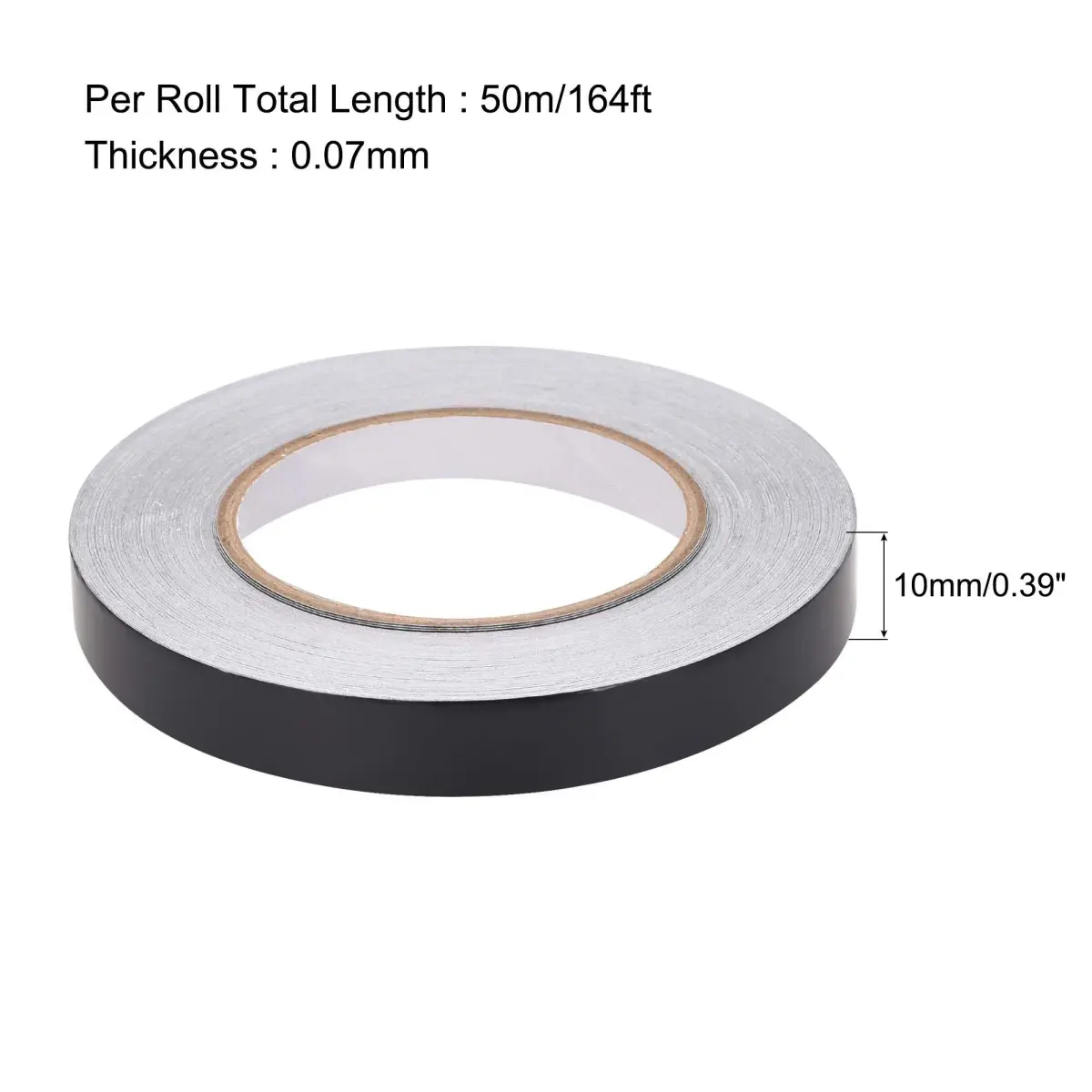 uxcell Aluminum Foil Tape Black Matte 10mm x 50m (164ft) | Non-Reflective HVAC Sealing Tape - view 2