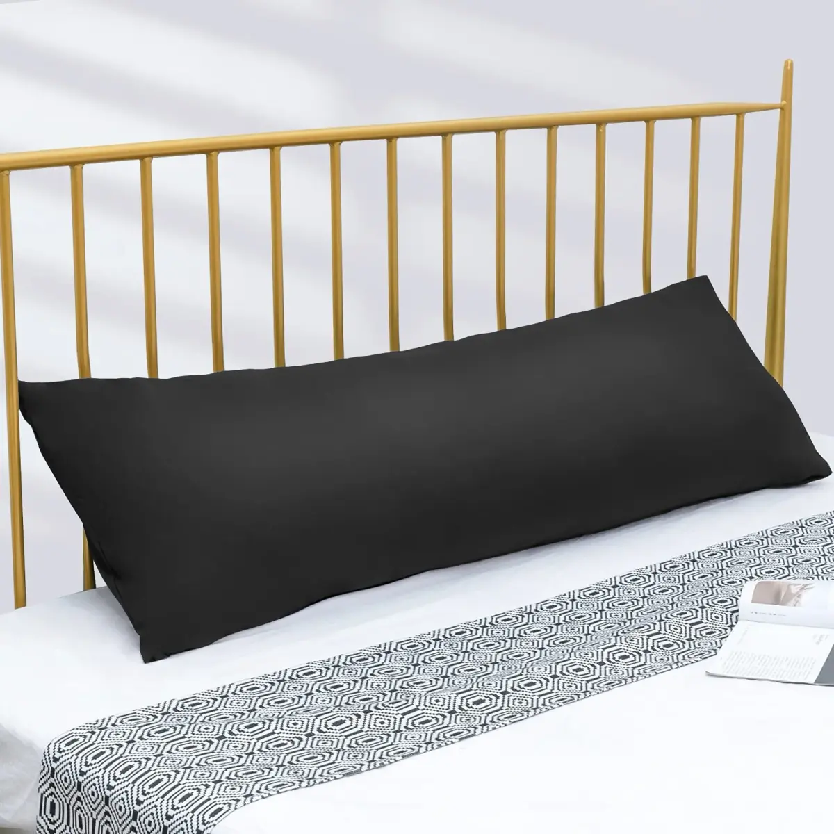 DOWNCOOL Luxury Full Body Pillow Insert with Cover 54"x20" | Soft, Breathable, and Supportive for Side Sleepers - view 2