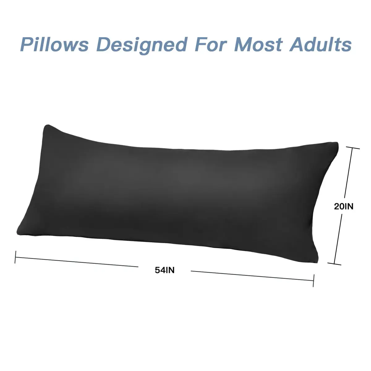 DOWNCOOL Luxury Full Body Pillow Insert with Cover 54"x20" | Soft, Breathable, and Supportive for Side Sleepers - view 3
