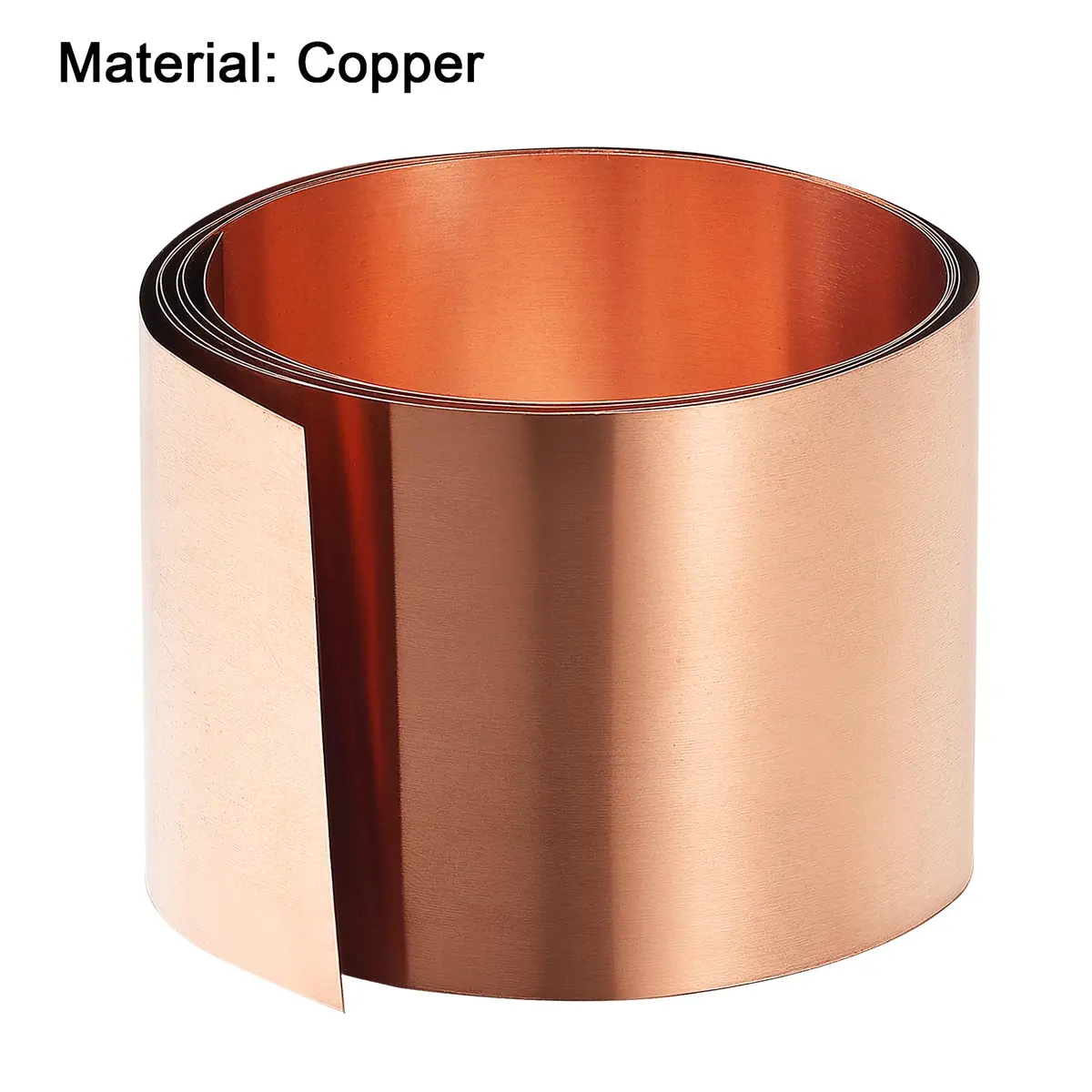 uxcell Copper Sheet Roll 0.1mm x 1000mm x 50mm | Pure Copper Foil Plate for DIY & Industrial Use - view 3