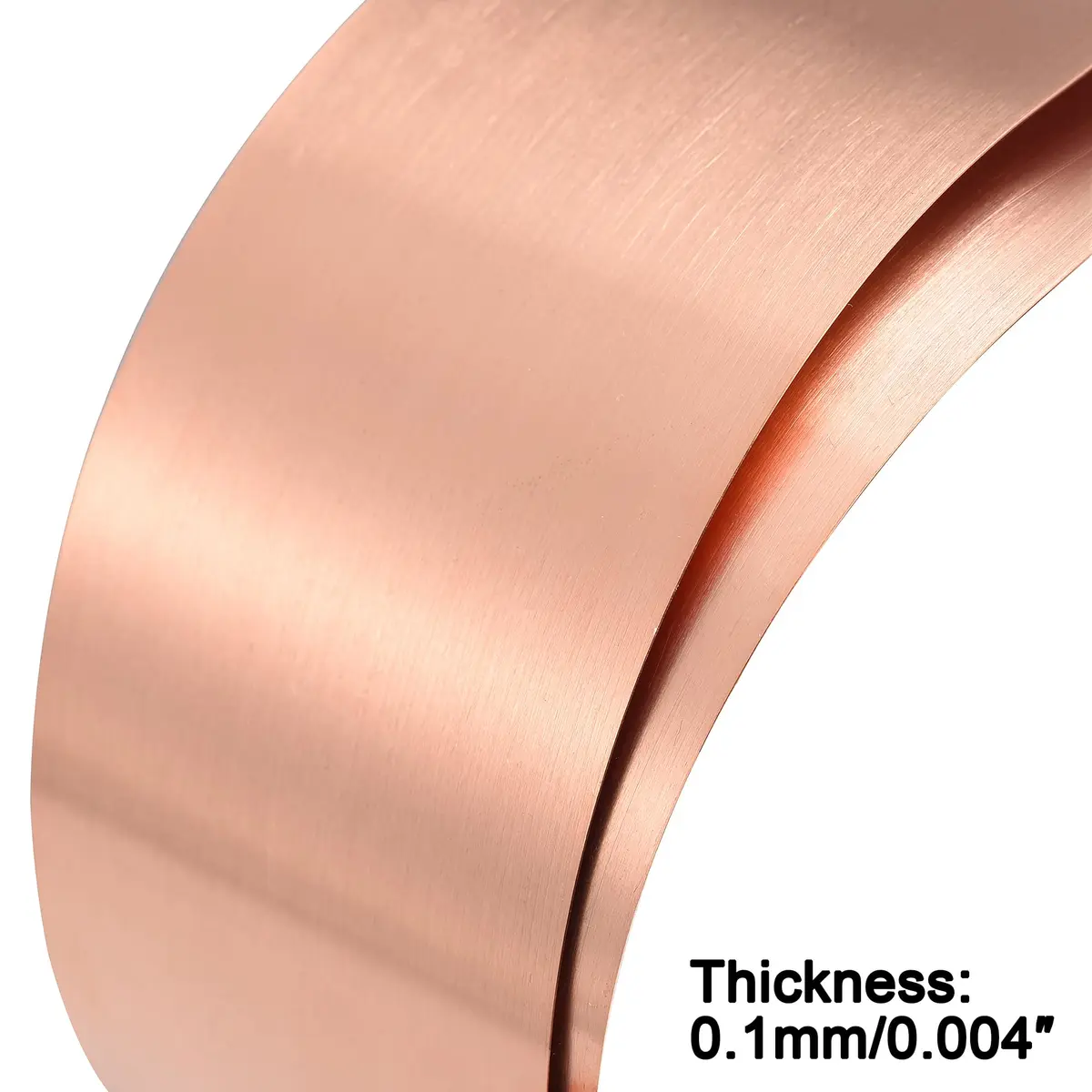 uxcell Copper Sheet Roll 0.1mm x 1000mm x 50mm | Pure Copper Foil Plate for DIY & Industrial Use - view 4