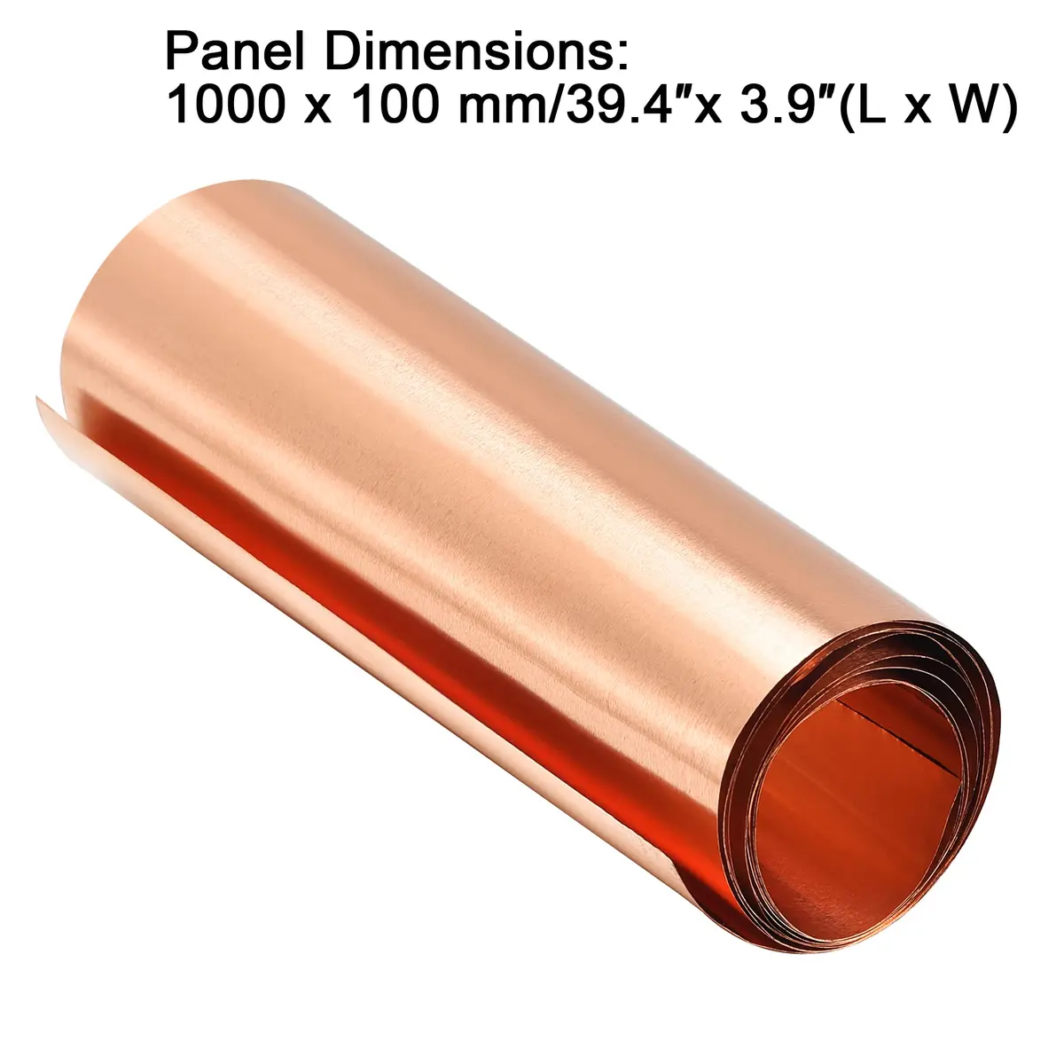 uxcell Copper Sheet Roll 1000mm x 100mm | High Conductivity & Corrosion Resistance - view 2