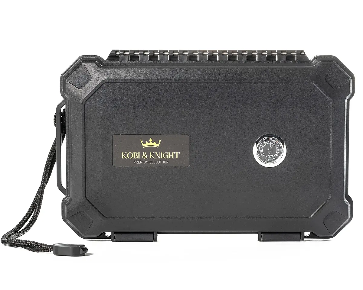 Kobi & Knight Travel Cigar Humidor with Hygrometer | Waterproof, Shockproof & Portable for 6 x 8-Inch Cigars - view 6