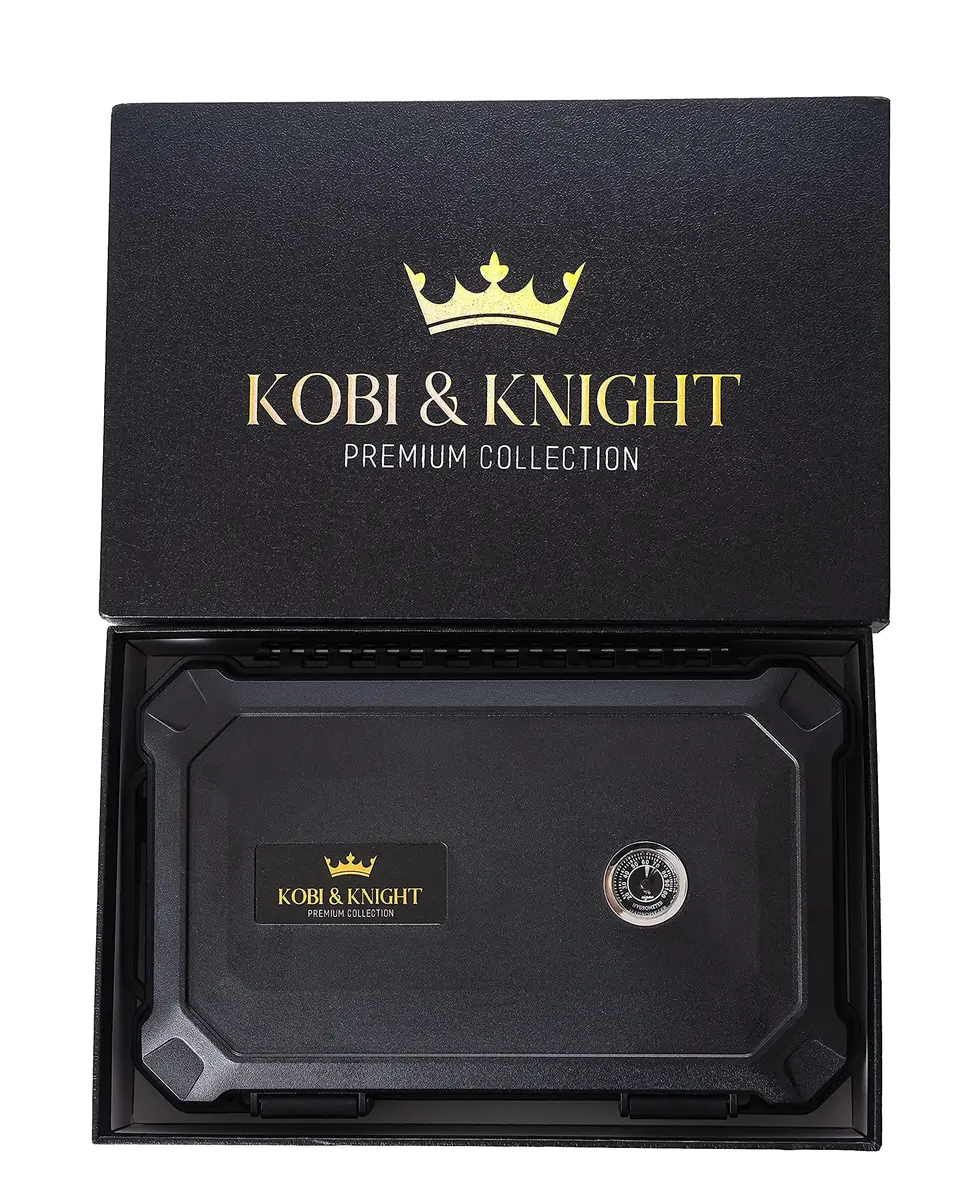 Kobi & Knight Travel Cigar Humidor with Hygrometer | Waterproof, Shockproof & Portable for 6 x 8-Inch Cigars - view 2