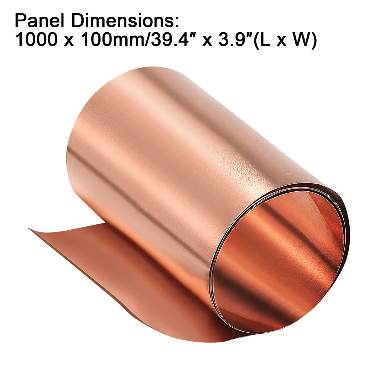 uxcell Copper Sheet Roll Metal Foil Plate 1000mm x 100mm x 0.1mm | 2pcs, 2m Total Length - view 2