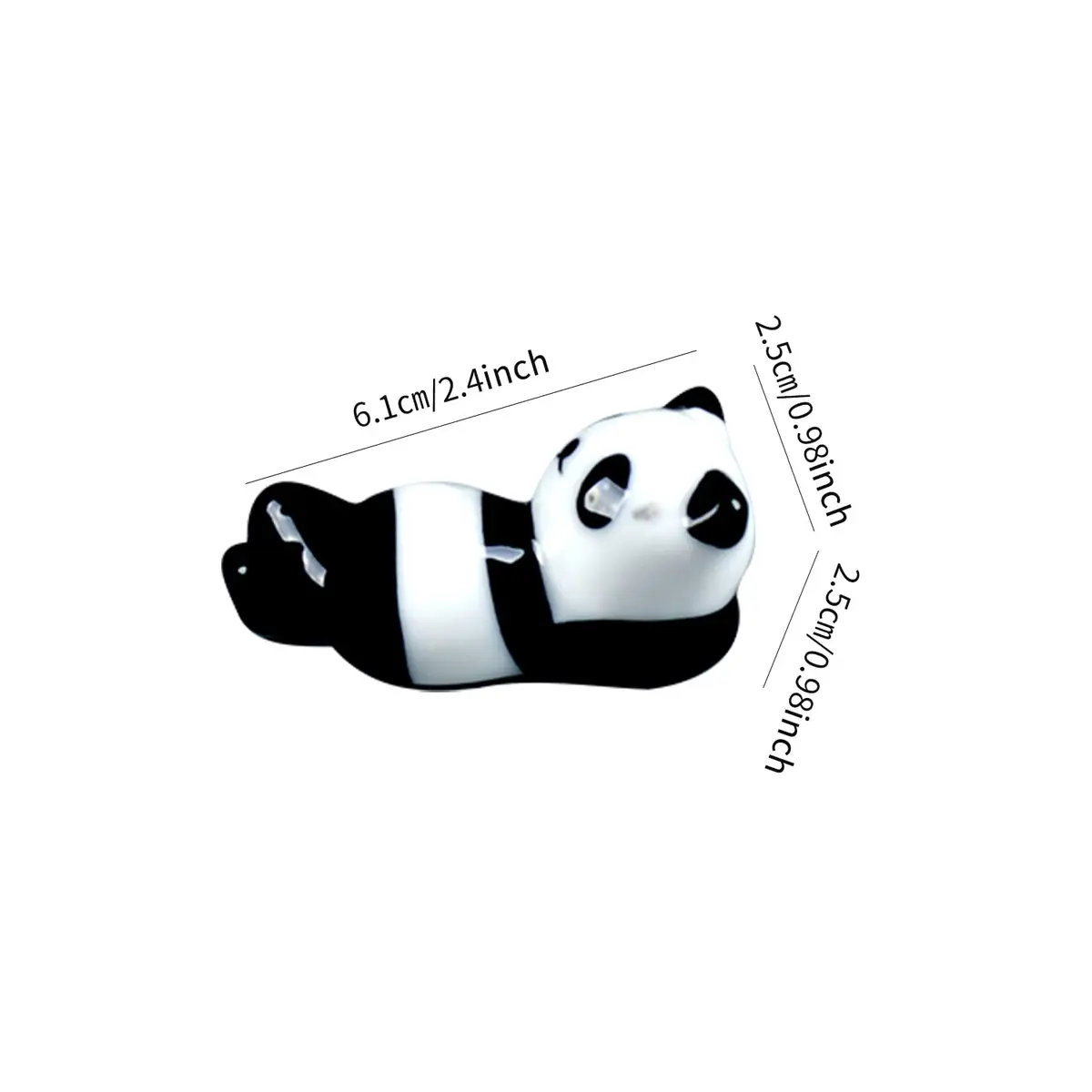 XINYU Cute Ceramic Panda Chopstick Rests (6-Pack, Black/White) | Set of 6 Animal Print Holders for Dining Tables - view 6