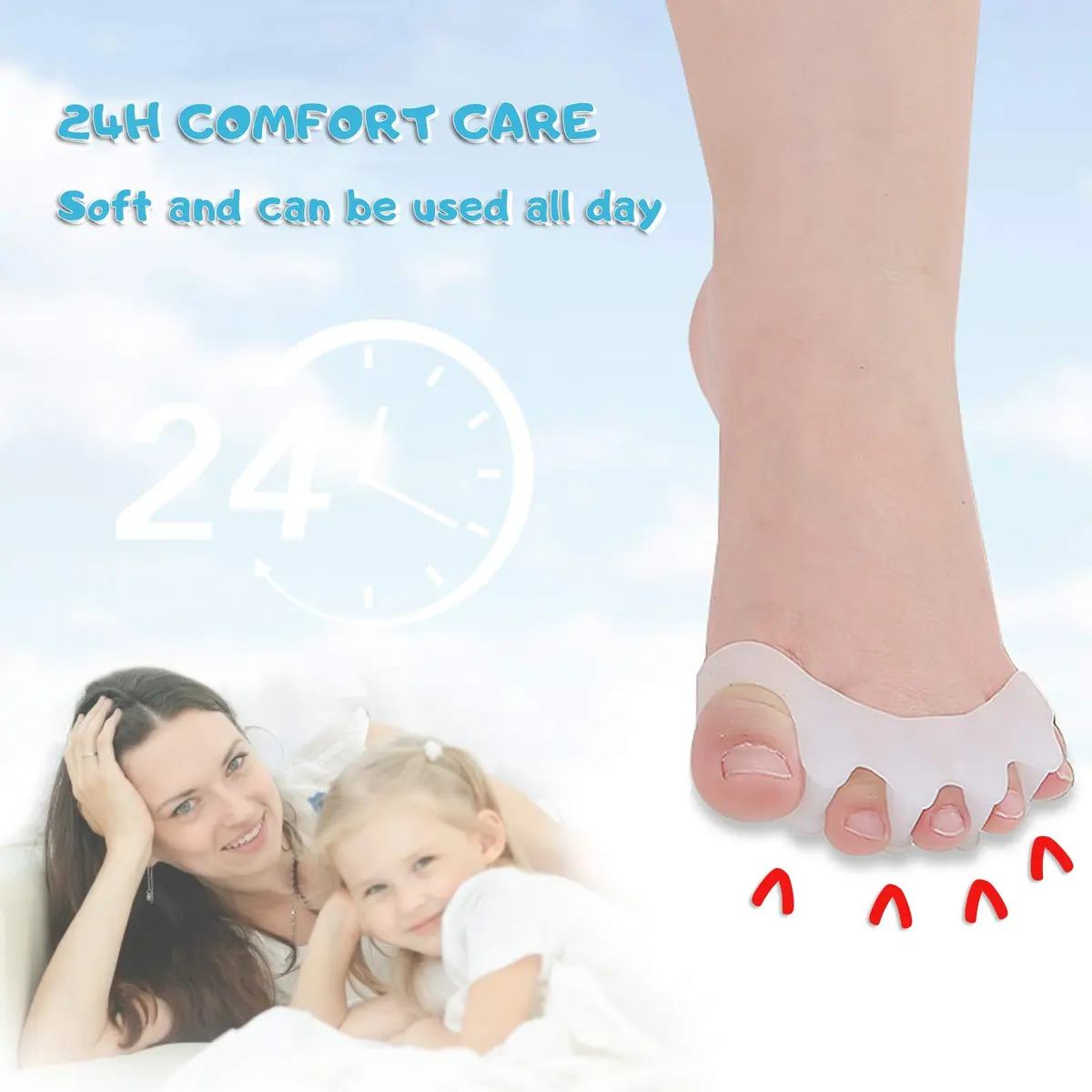 ERSANLI Children’s Gel Toe Separator & Bunion Corrector 2 Pcs | Supports Natural Toe Alignment for Kids - view 6