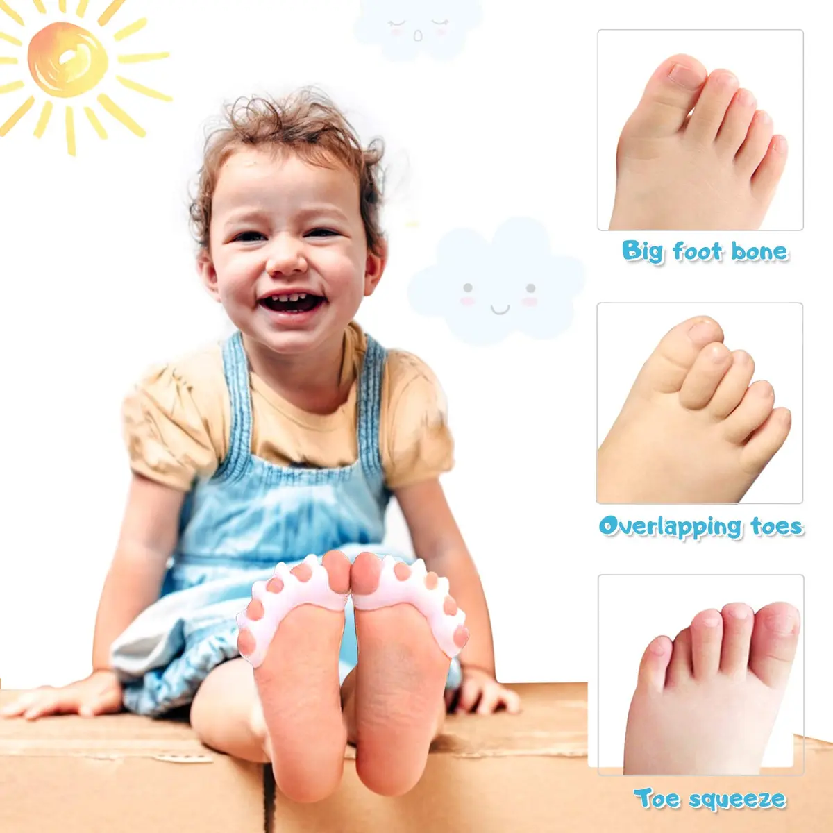 ERSANLI Children’s Gel Toe Separator & Bunion Corrector 2 Pcs | Supports Natural Toe Alignment for Kids - view 2