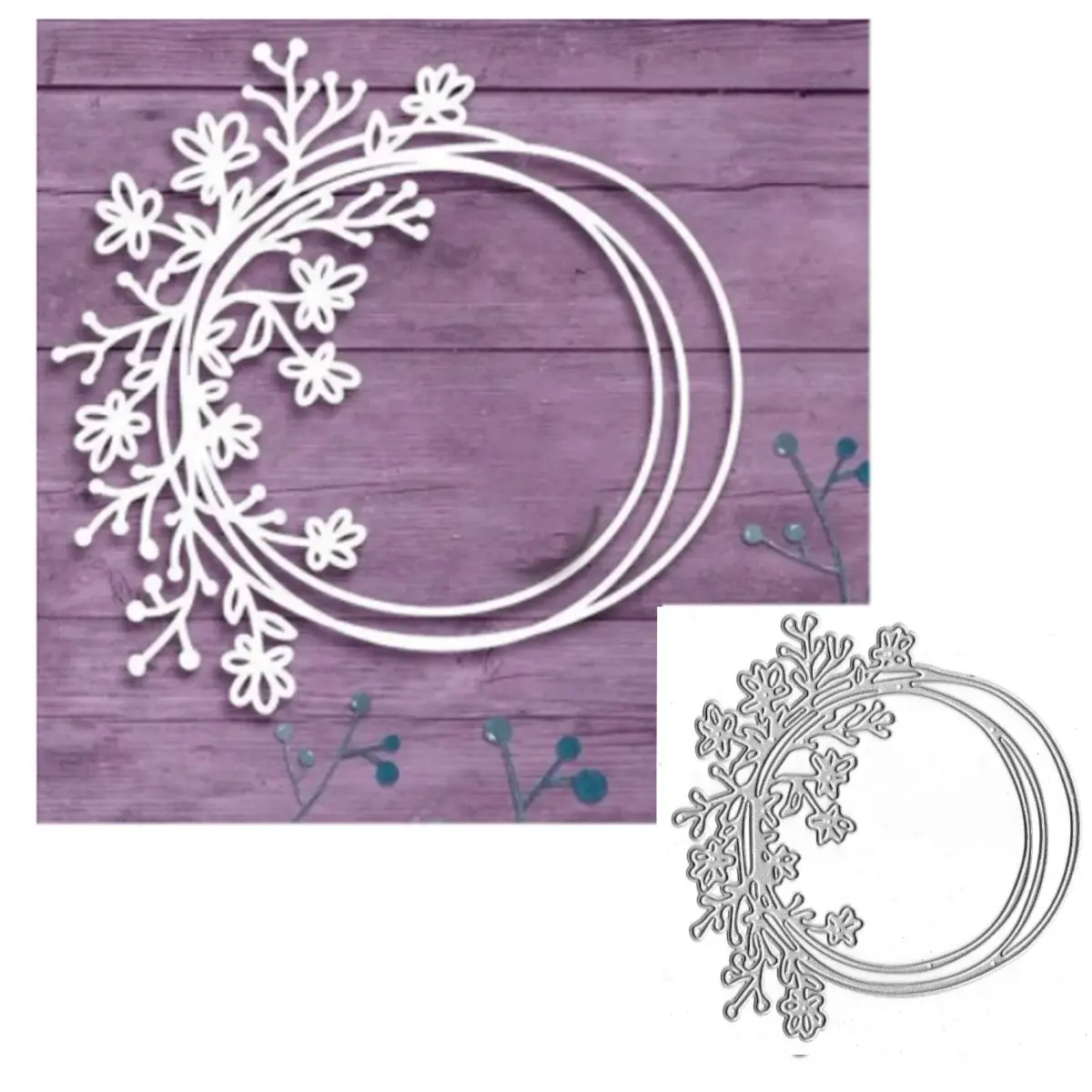 SunnyKids Circle Flowers Lace Metal Cutting Die Cuts 11.2cm (4.41in) | DIY Card Making Stencils for Papercrafts - main product image