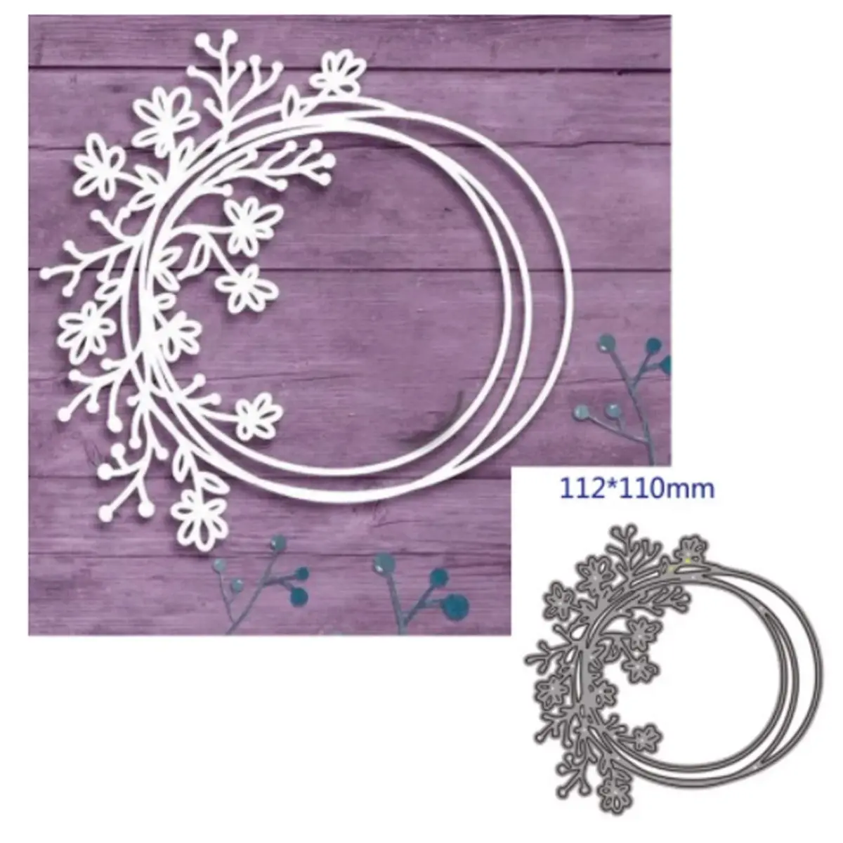 SunnyKids Circle Flowers Lace Metal Cutting Die Cuts 11.2cm (4.41in) | DIY Card Making Stencils for Papercrafts - view 3