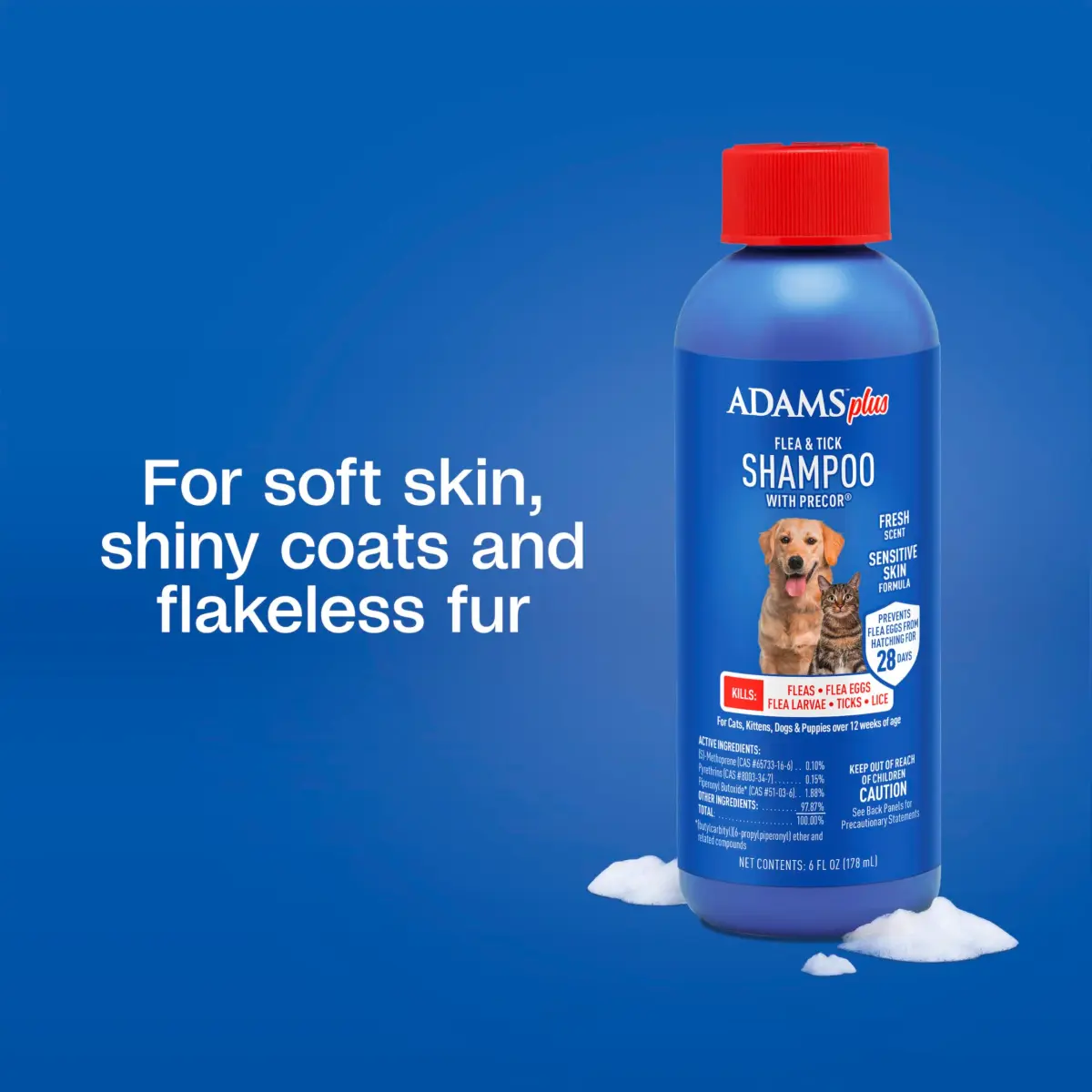 ADAMS Plus Flea & Tick Shampoo with Precor 177ml (6 Fl Oz) | Kills Fleas, Ticks, Eggs & Lice - view 5