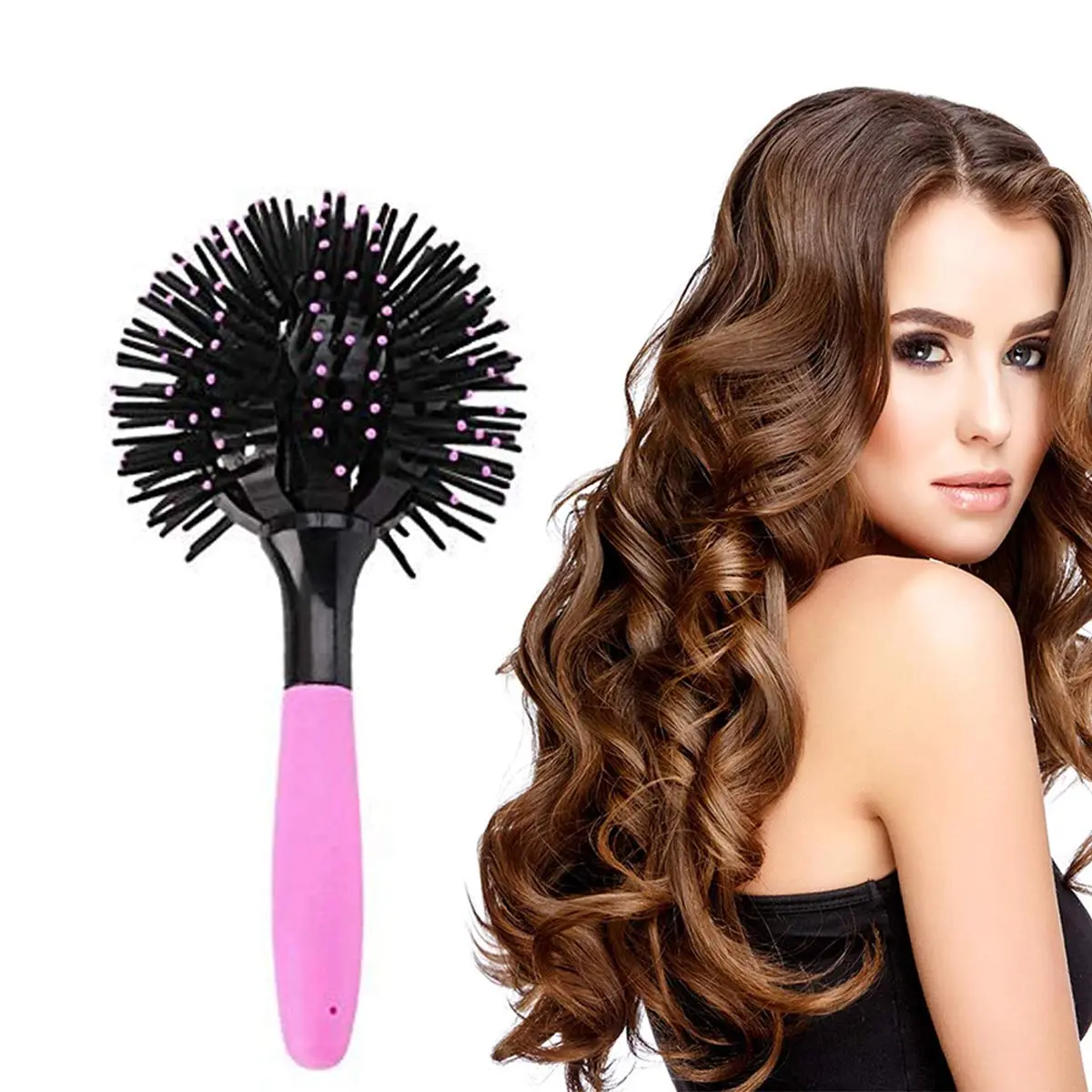 Aaiffey 3D Round Hair Brush 10.5cm (4.13in) Ball Diameter | Detangling & Blow Drying Styling Tool - main product image
