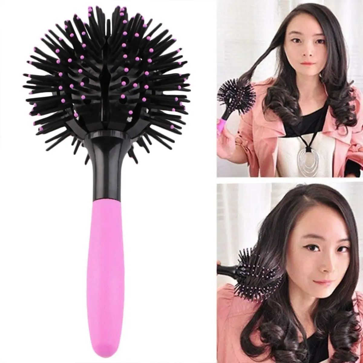 Aaiffey 3D Round Hair Brush 10.5cm (4.13in) Ball Diameter | Detangling & Blow Drying Styling Tool - view 4