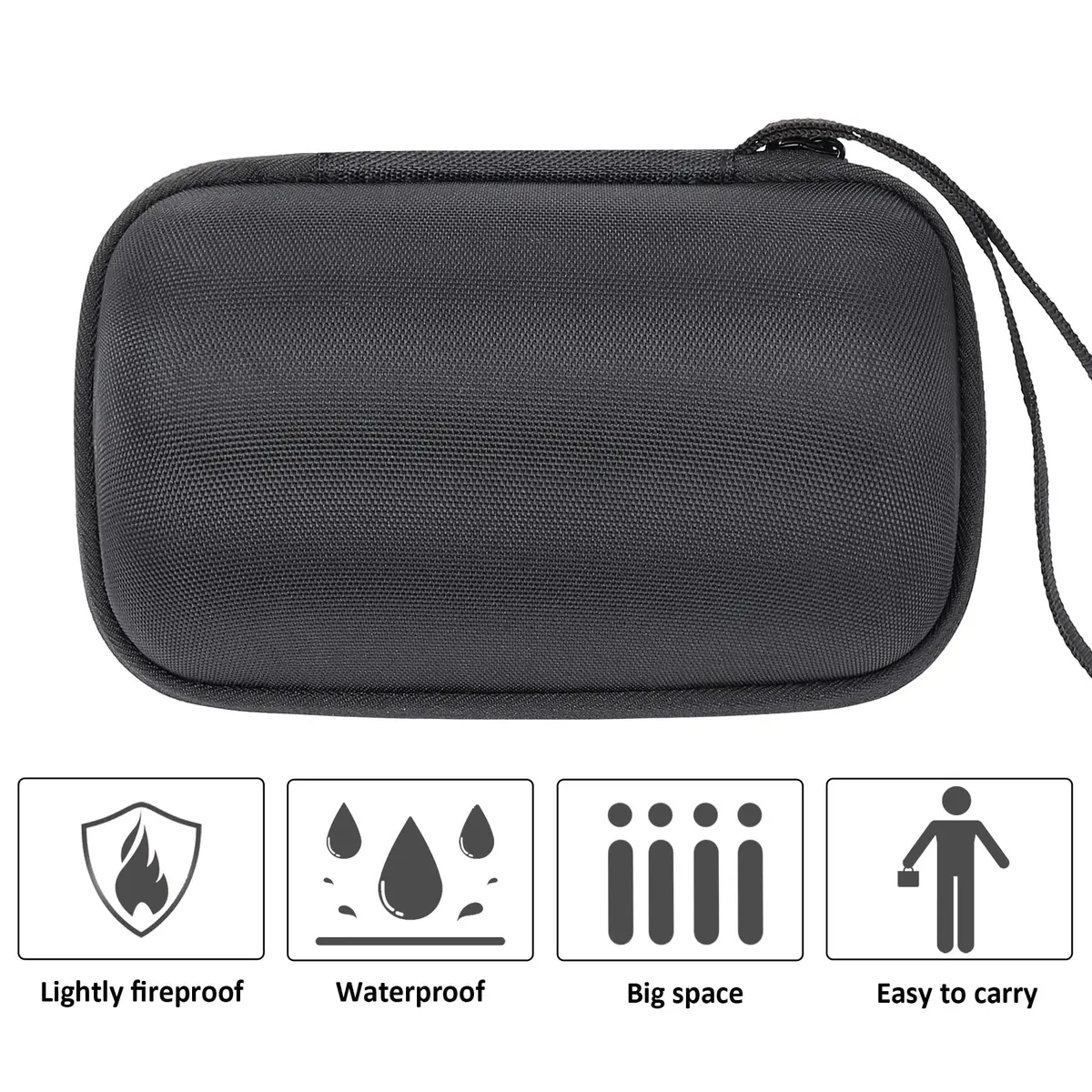 Khanka Hard Case for Sony SRS-XB13 Extra Bass Waterproof Compact Black | Shockproof & Waterproof - view 4