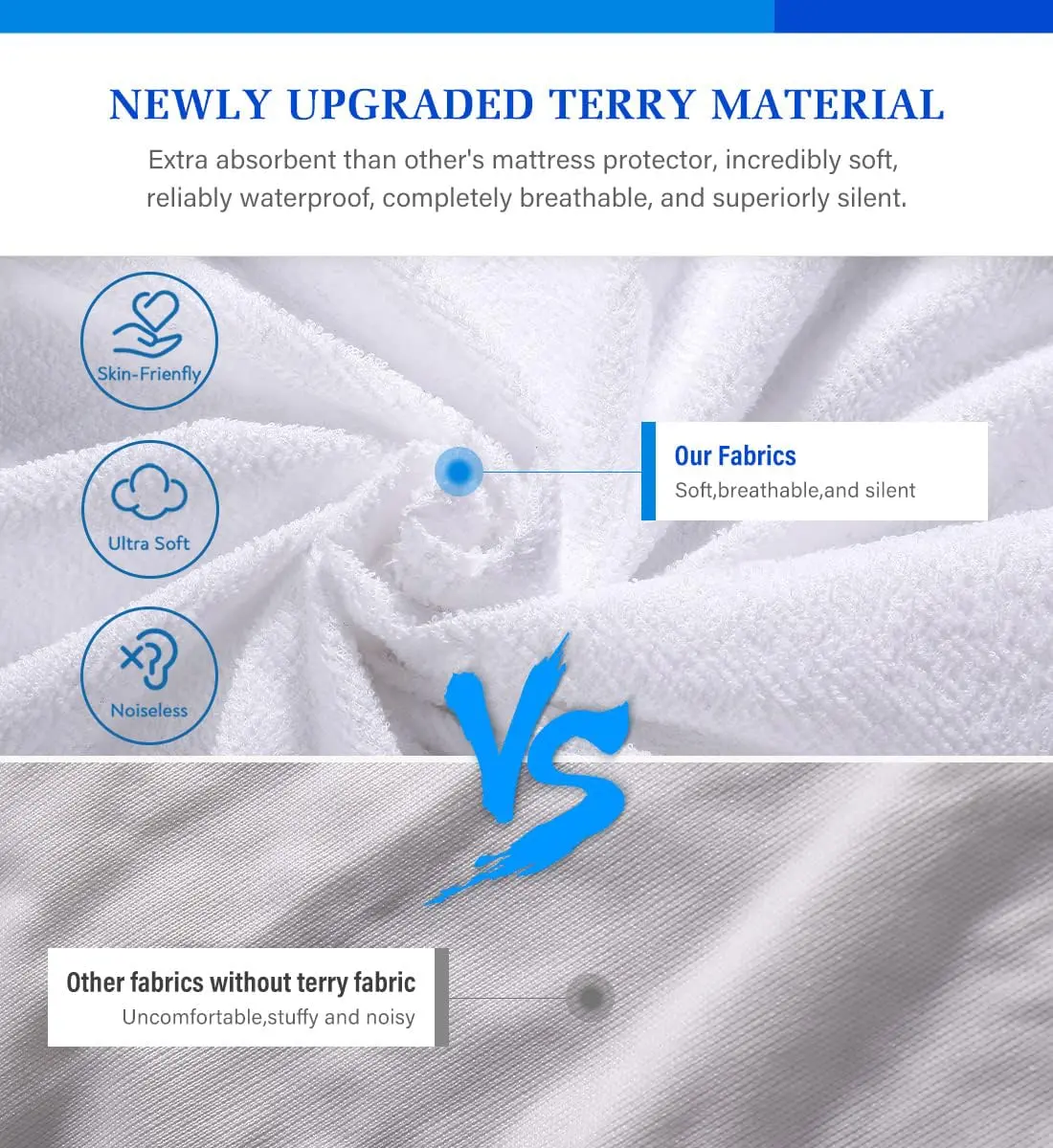 Artivestion Twin XL Mattress Protector Waterproof Mattress Cover Fitted | Breathable, Hypoallergenic, Fits 14-18 Inch Mattresses - view 2