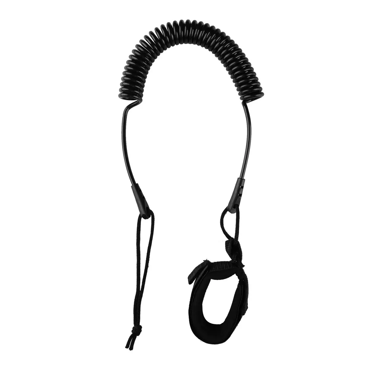 HEYTUR Coiled SUP Leash 10' Stand Up Paddleboard Leash (5mm Black) | Durable Nylon & Neoprene Strap for Water Sports - main product image