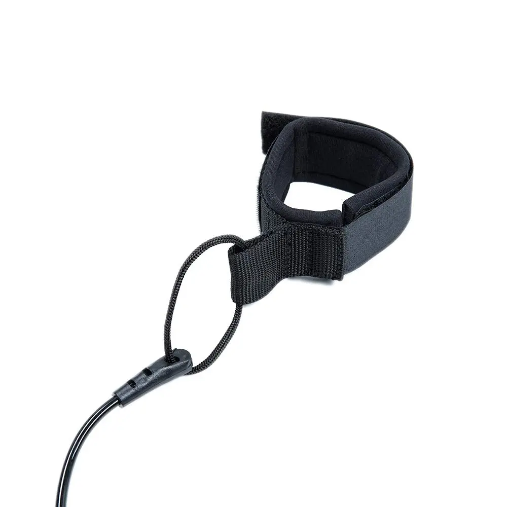 HEYTUR Coiled SUP Leash 10' Stand Up Paddleboard Leash (5mm Black) | Durable Nylon & Neoprene Strap for Water Sports - view 8