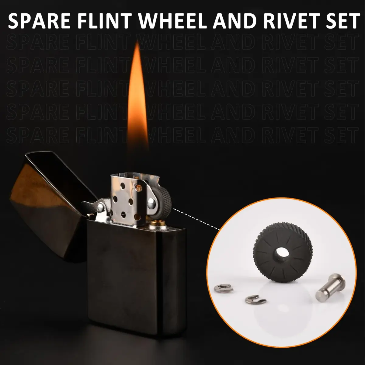 JINMUNIC Universal Lighter Repair Kit for Zippo and Most Fluid Kerosene Lighters | 148 Pieces - view 5